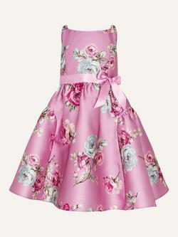 Monsoon Kids' Luna Rose Duchess Twill Dress, Dusky Pink