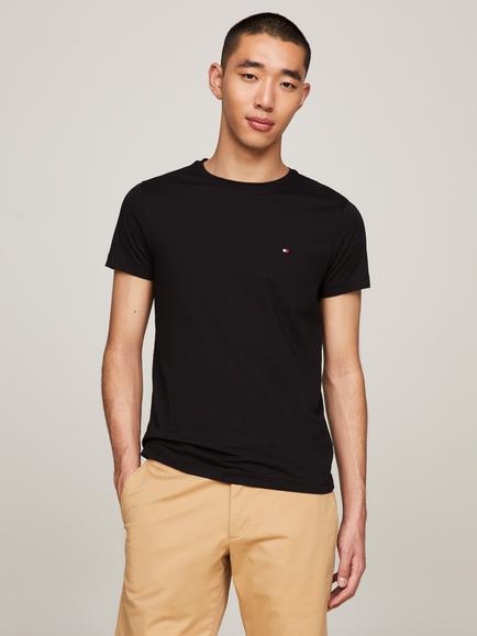 Tommy Hilfiger Core Stretch Slim Fit Crew Neck T-Shirt, Black