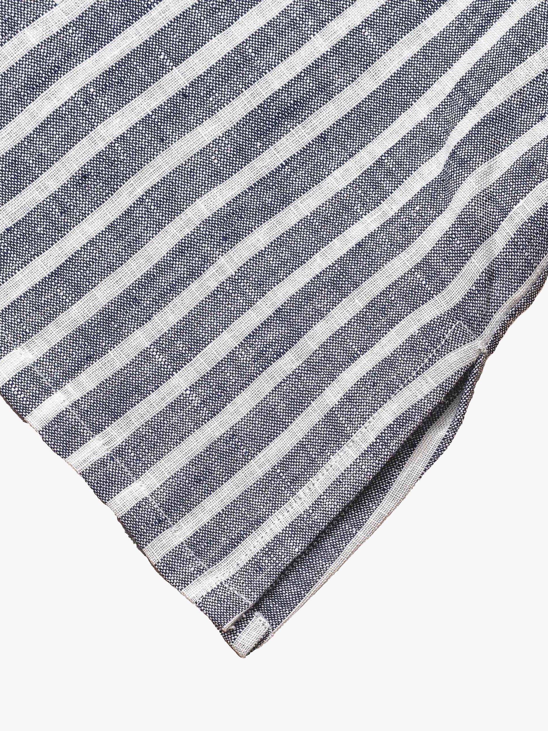 Product image 5 of 6, which shows Piglet in Bed Stripe Linen Cami & Shorts Pyjama Set, Midnight, L