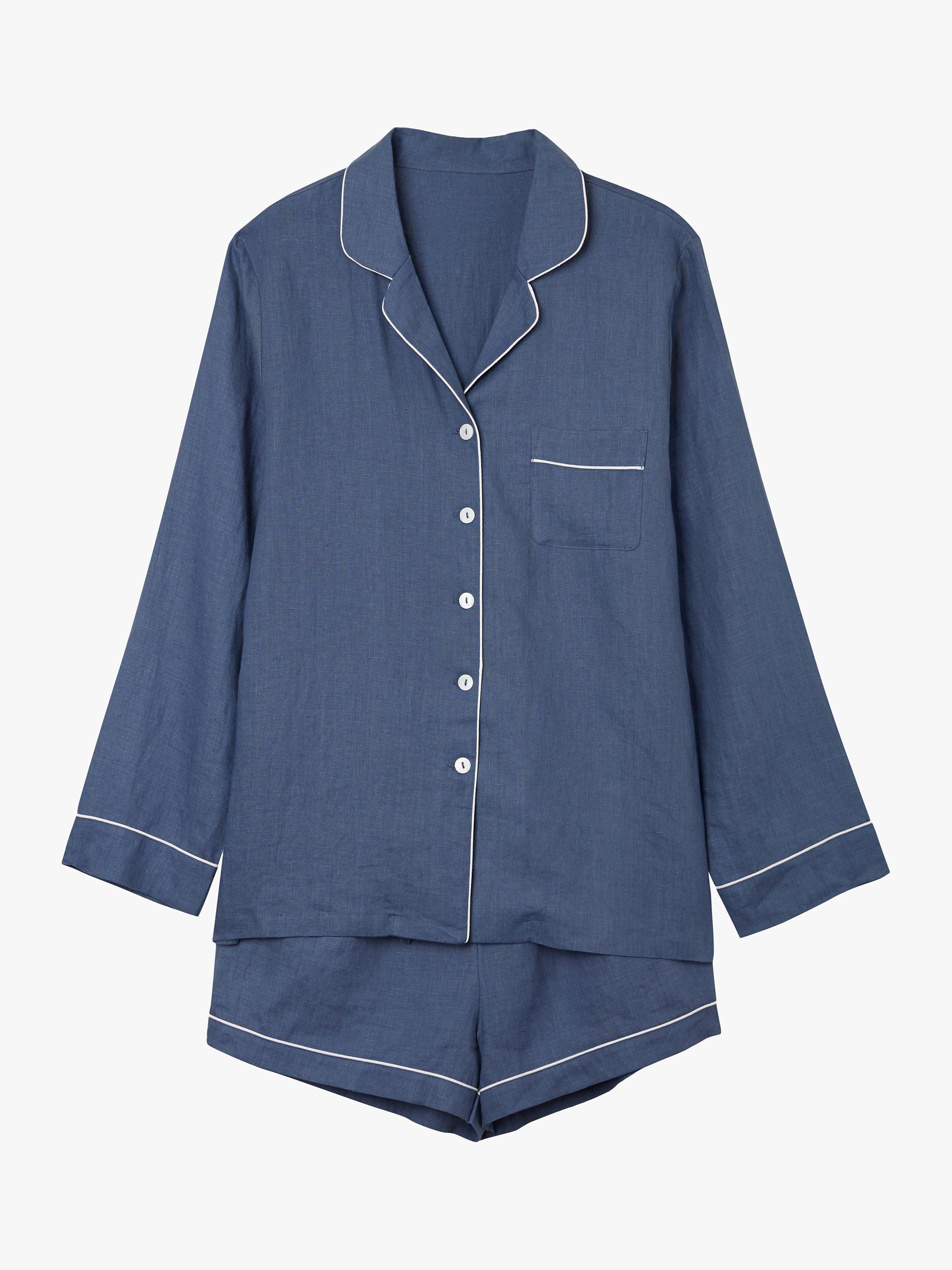 Product image 2 of 6, which shows Piglet in Bed Linen Shortie Pyjama Set, Blueberry, XS