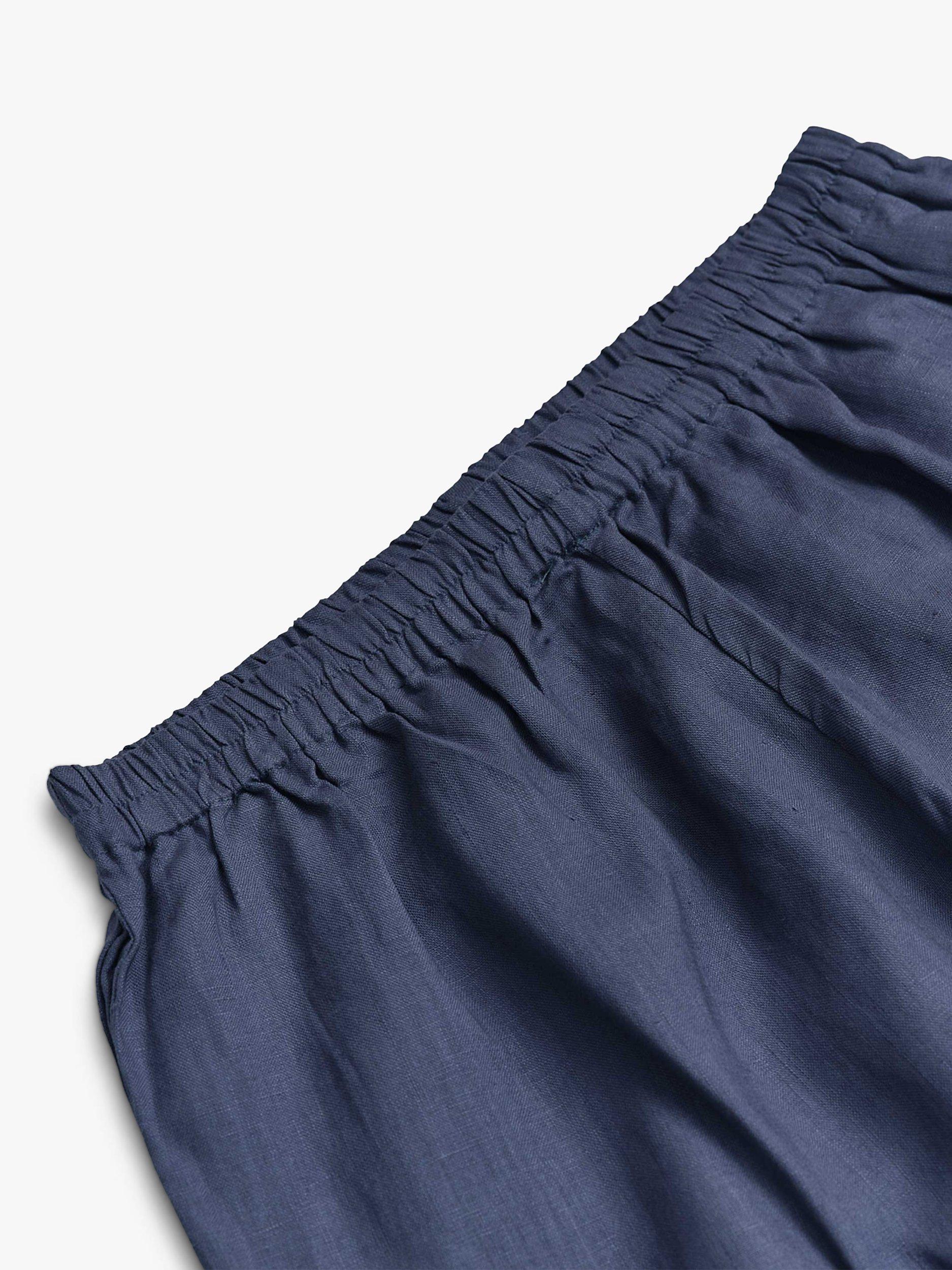 Product image 7 of 8, which shows Piglet in Bed Linen Shirt & Trouser Pyjama Set, Blueberry, XS