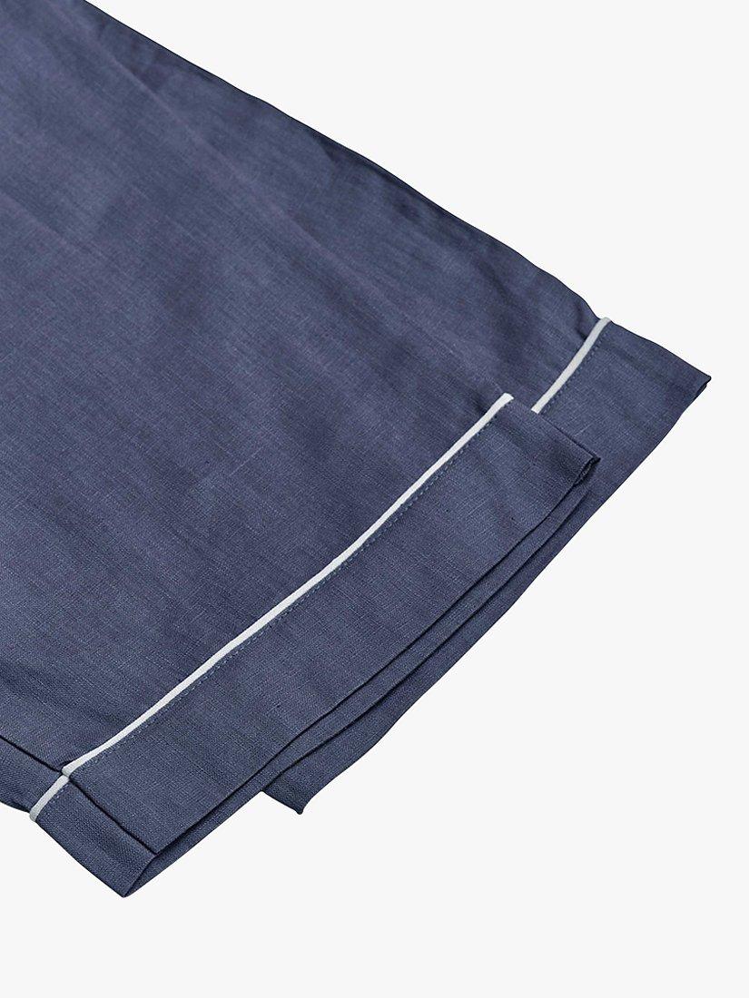 Product image 8 of 8, which shows Piglet in Bed Linen Shirt & Trouser Pyjama Set, Blueberry, XS