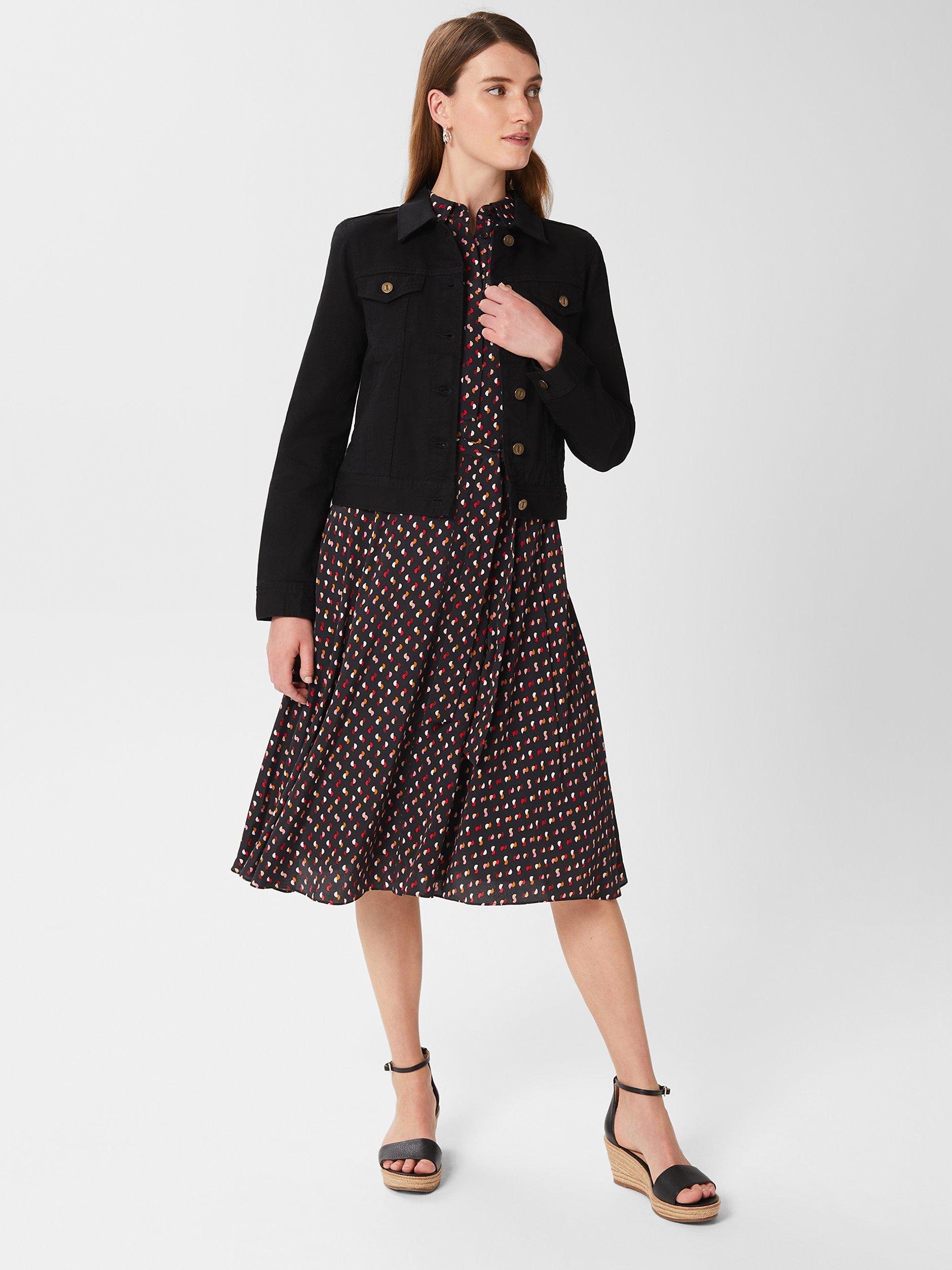 Hobbs Mariam Denim Jacket, Black
