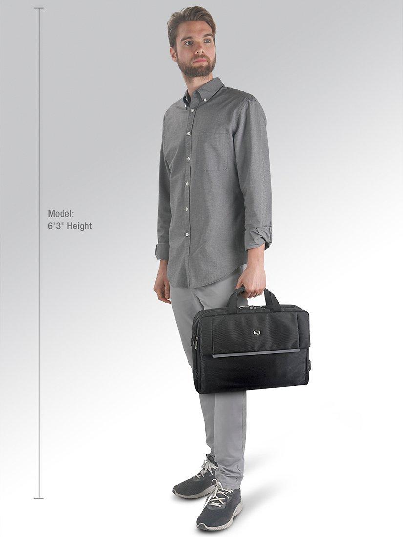 Product image 5 of 10, which shows Solo NY Chrysler 17.3" Laptop Briefcase, Black