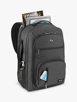 Solo NY Downtown Collection Grand Travel TSA Backpack - view 2, Grey