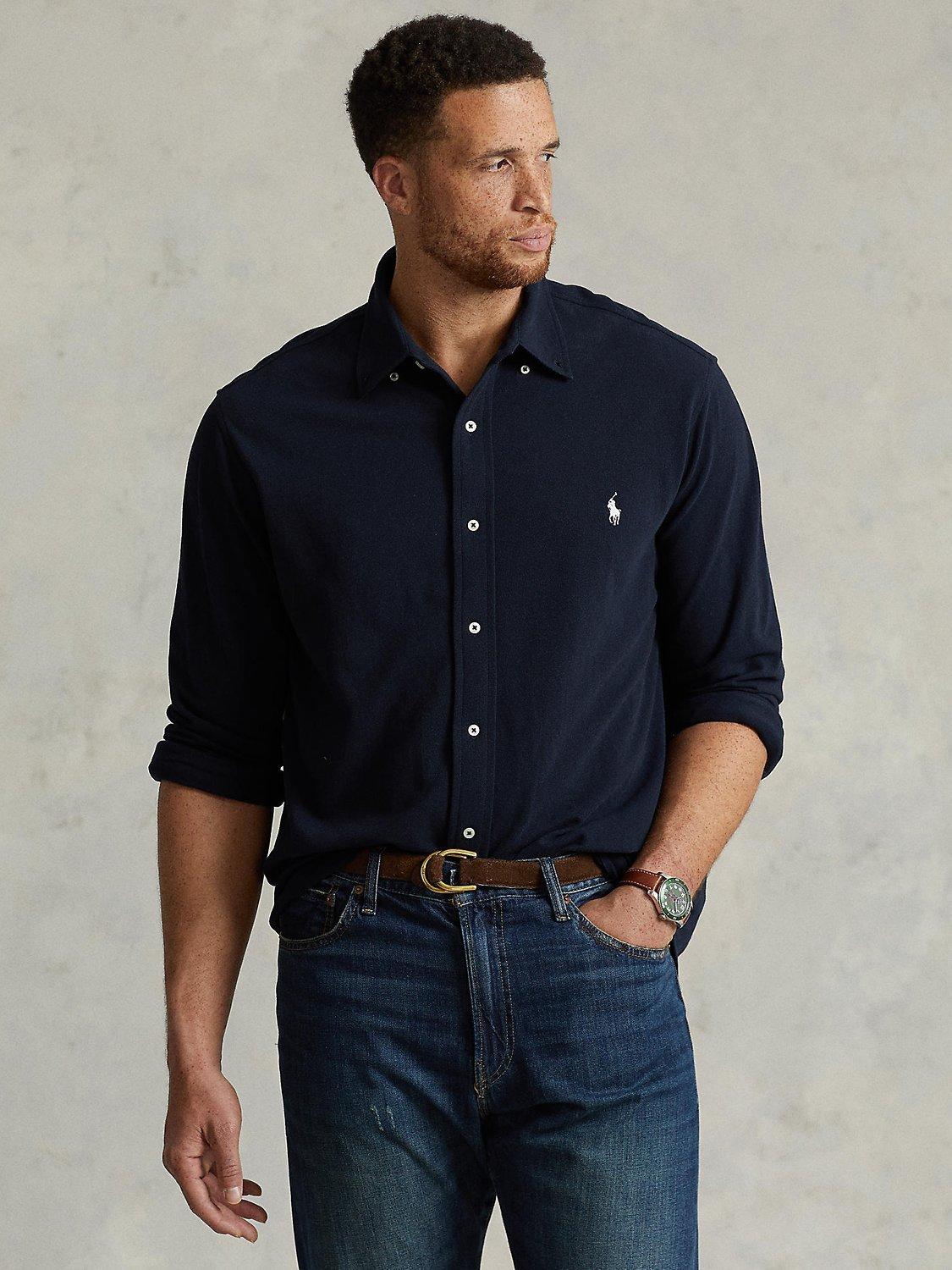Polo Ralph Lauren Big & Tall Featherweight Mesh Shirt, Aviator Navy