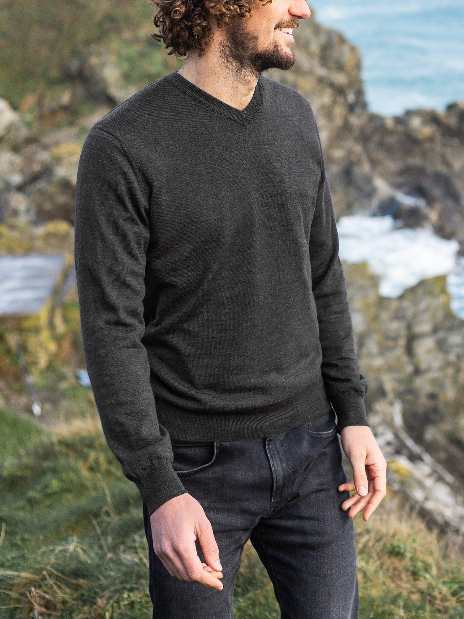 Celtic & Co. Fine Knit Merino Jumper, Charcoal