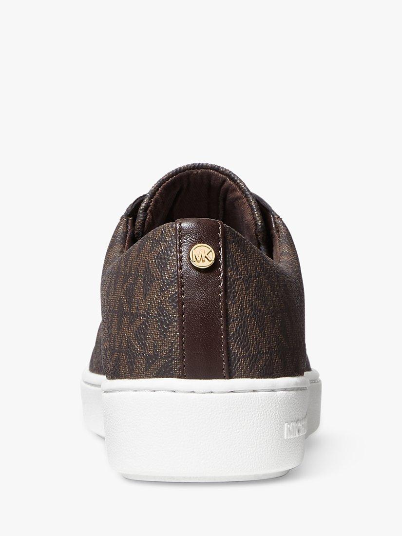 Michael Kors Keaton Logo Low Top Trainers, Brown, 4