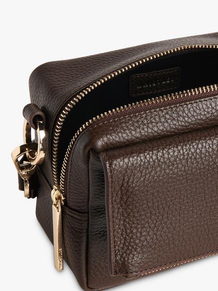 Whistles Bibi Leather Crossbody Bag - view 2, Chocolate