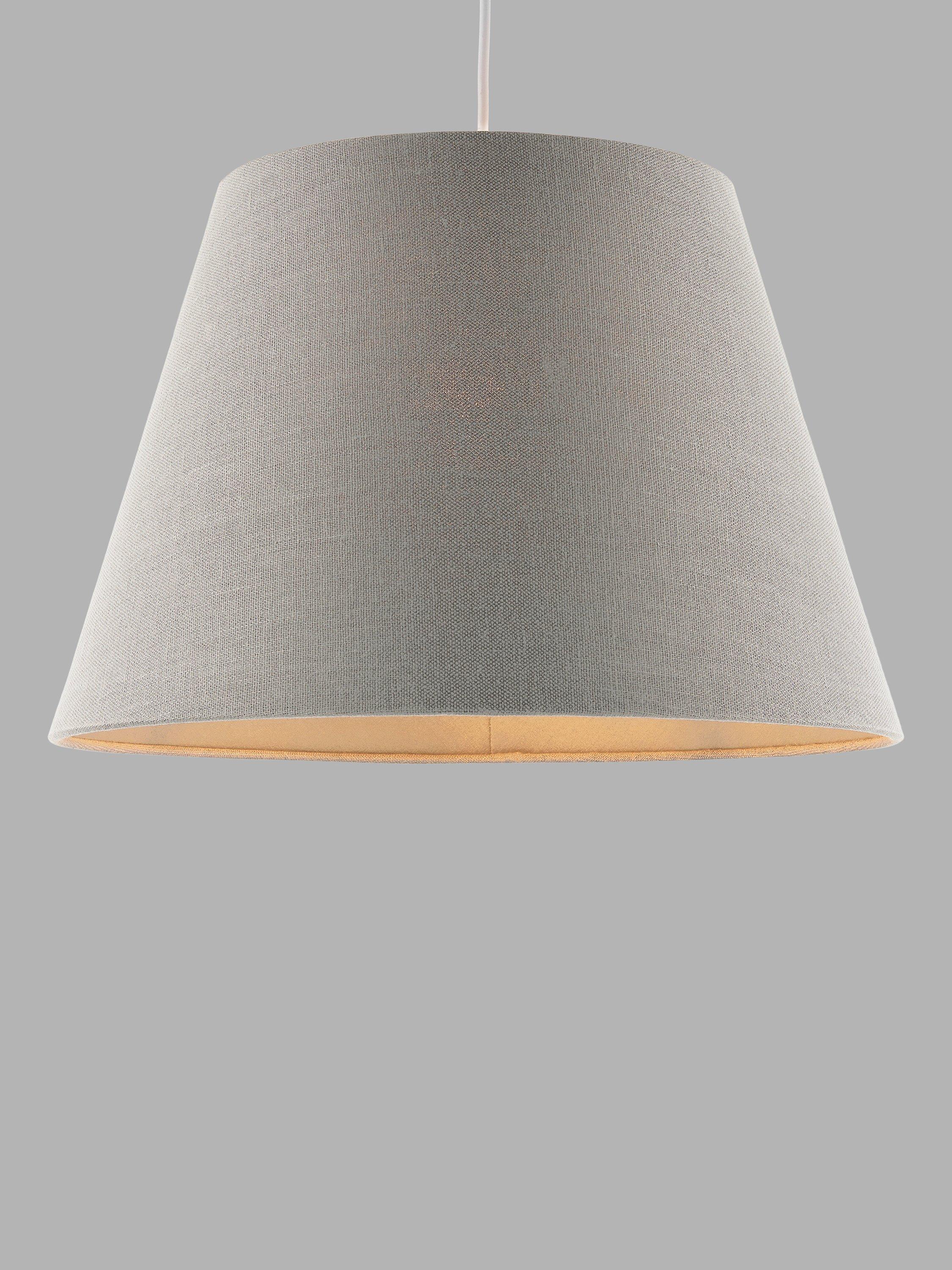 John Lewis Sophia Linen Tapered Lampshade, Mid Grey