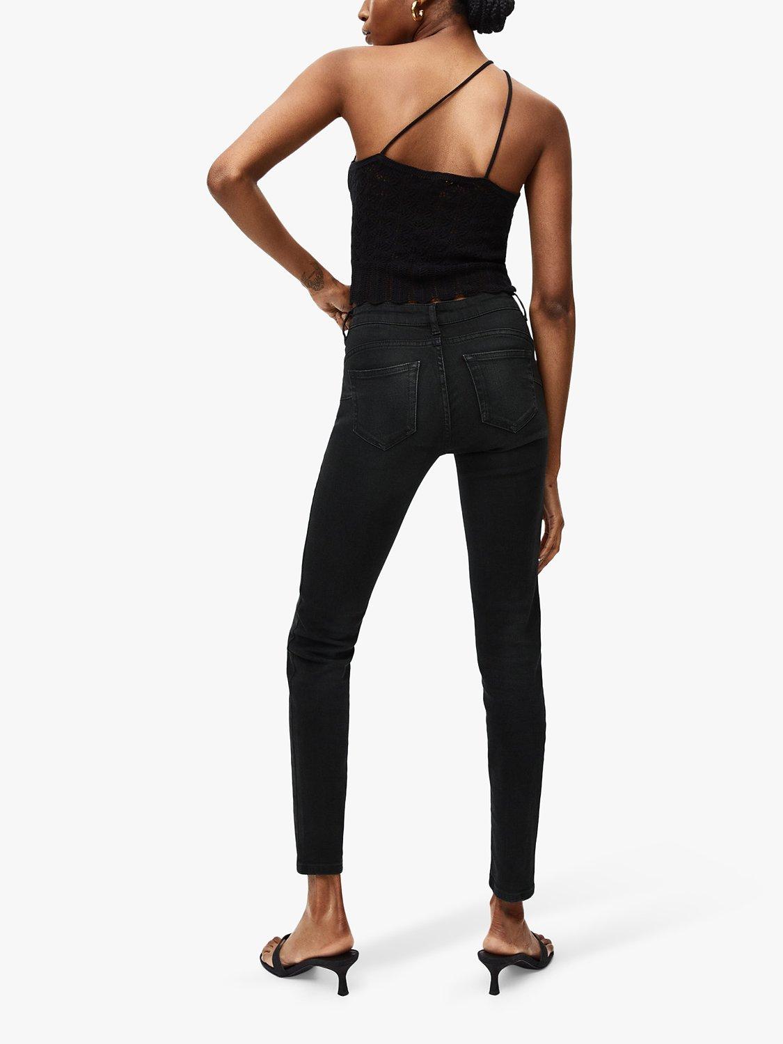 Product image 1 of 9, which shows Mango Push Up Skinny Jeans, Black, 8