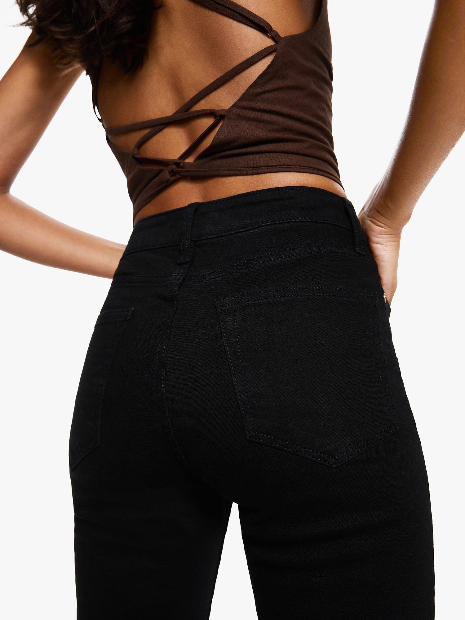 Product image 6 of 9, which shows Mango Anne High Waist Skinny Jeans, Black, 10