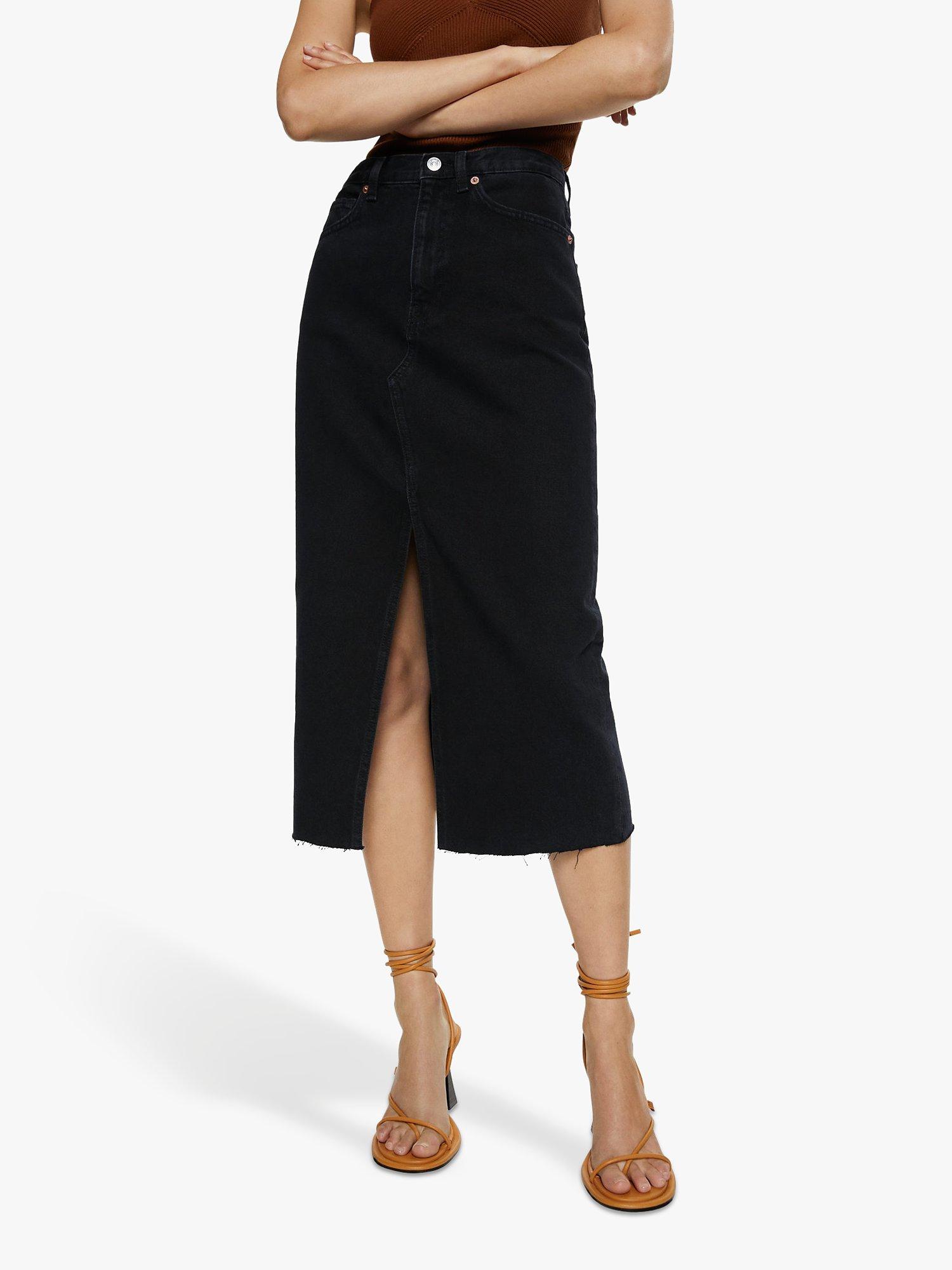 Mango Denim Midi Skirt