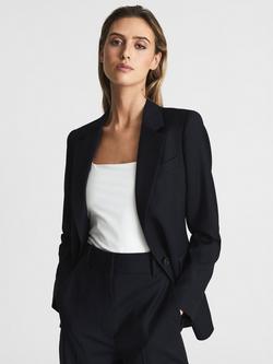 Reiss Haisley Wool Blend Blazer, Navy