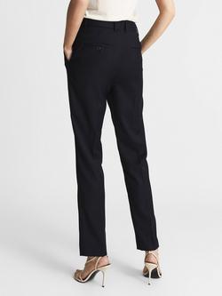 Reiss Haisley Wool Blend Tailored Trousers - view 2, Navy