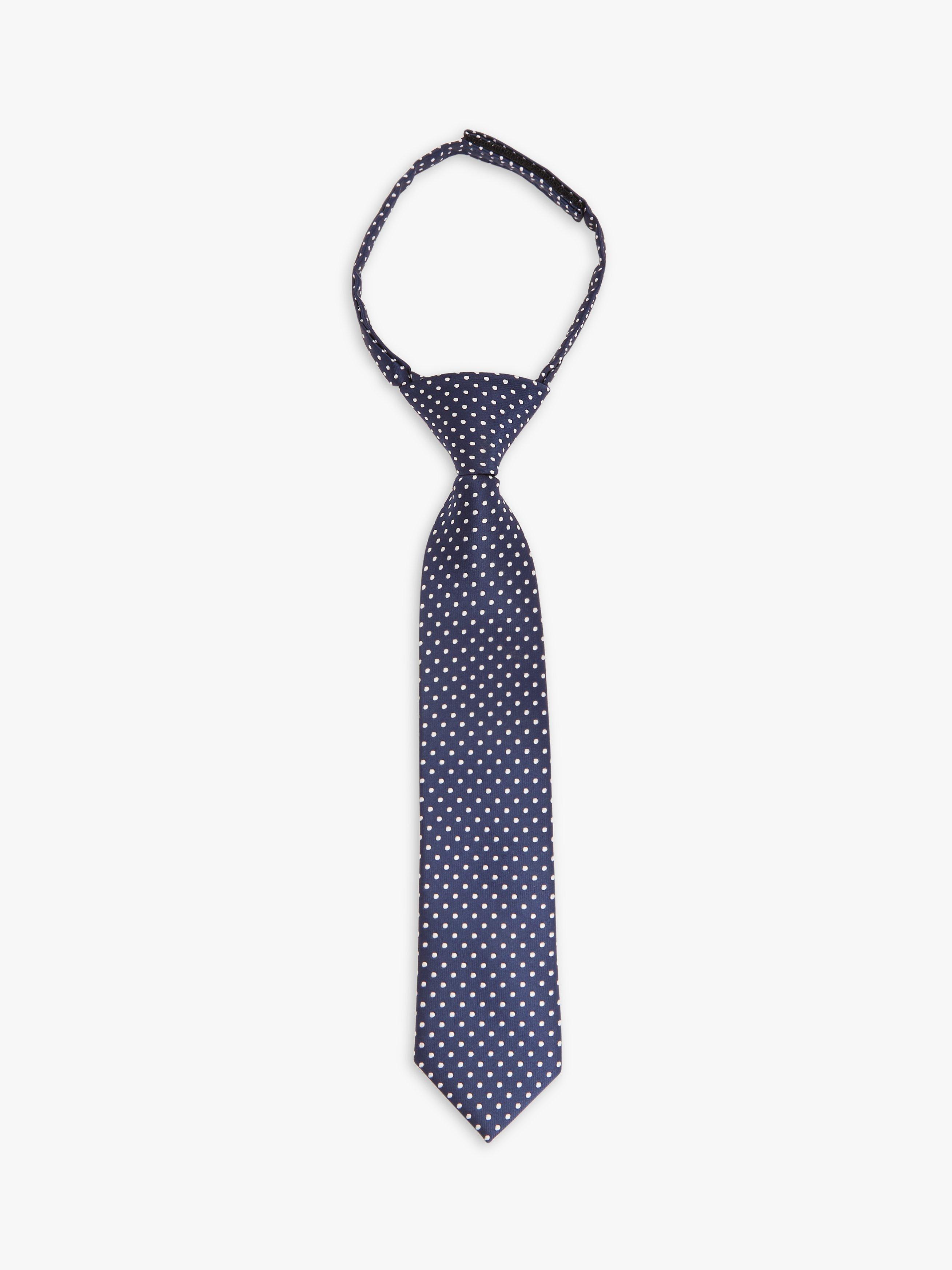 John Lewis Kids' Pin Dot Neck Tie, Blue