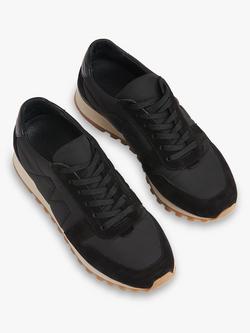 Whistles Silas Padded Low Top Trainers - view 2, Black