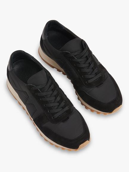 Whistles Silas Padded Low Top Trainers - view 2, Black