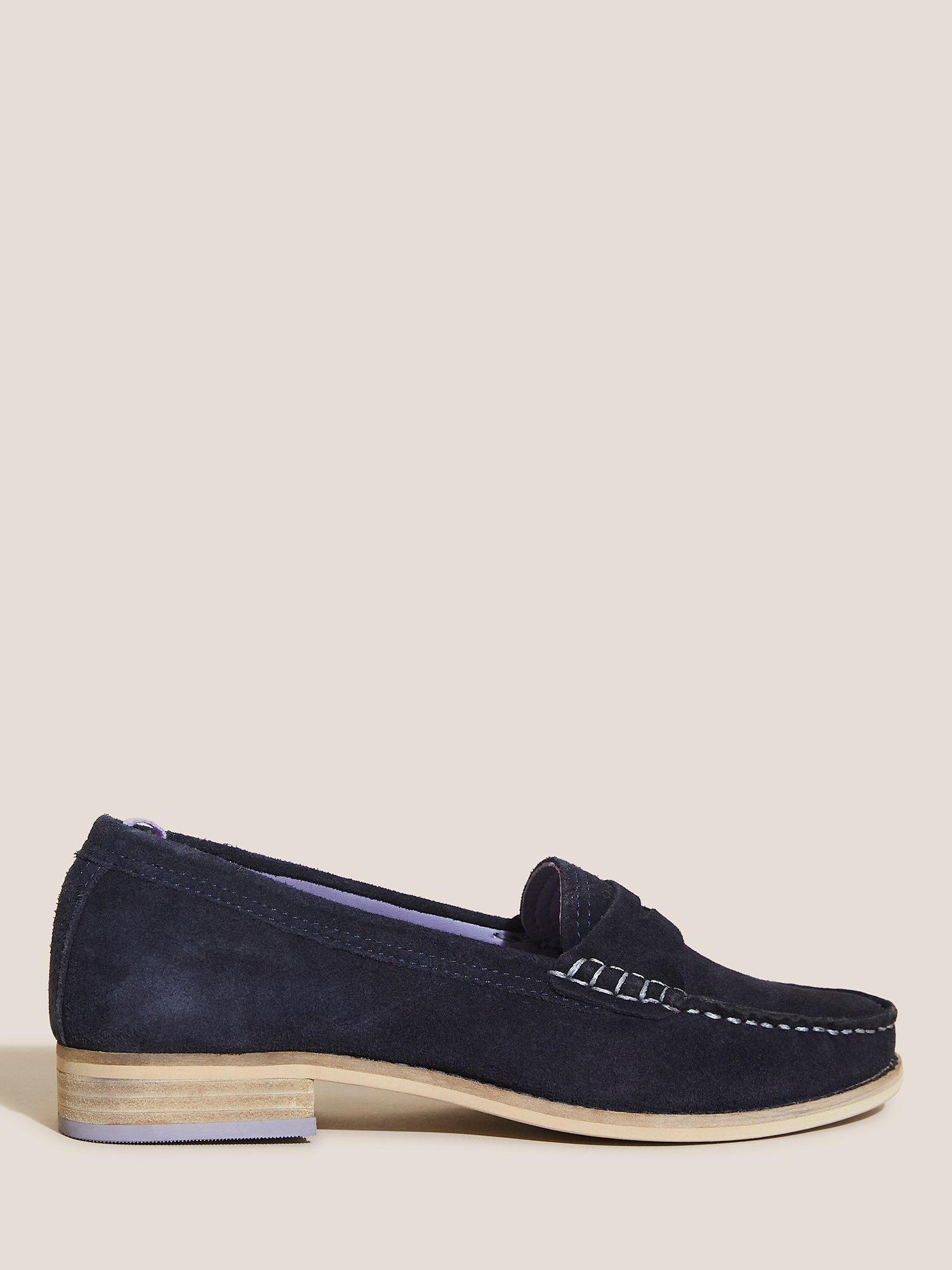 White Stuff Suede Eden Loafers, Navy