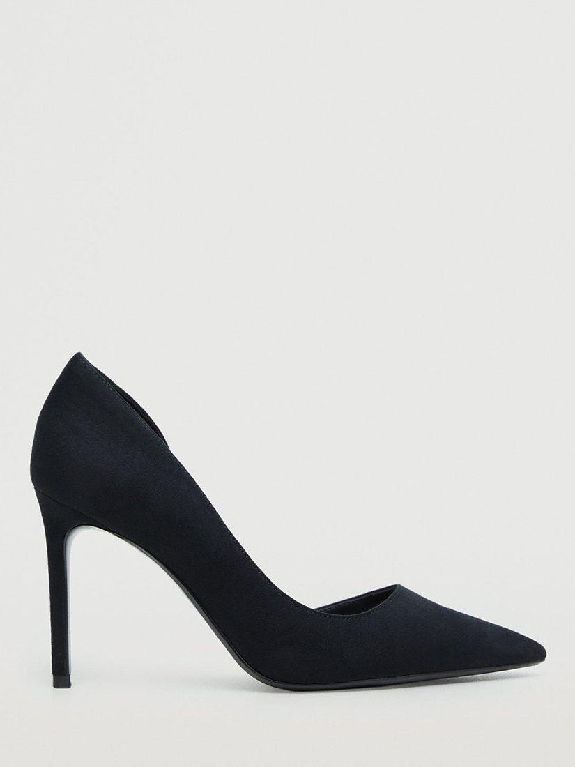 Product image 2 of 6, which shows Mango Audrey Stiletto Heel Court Shoes, Black, 2
