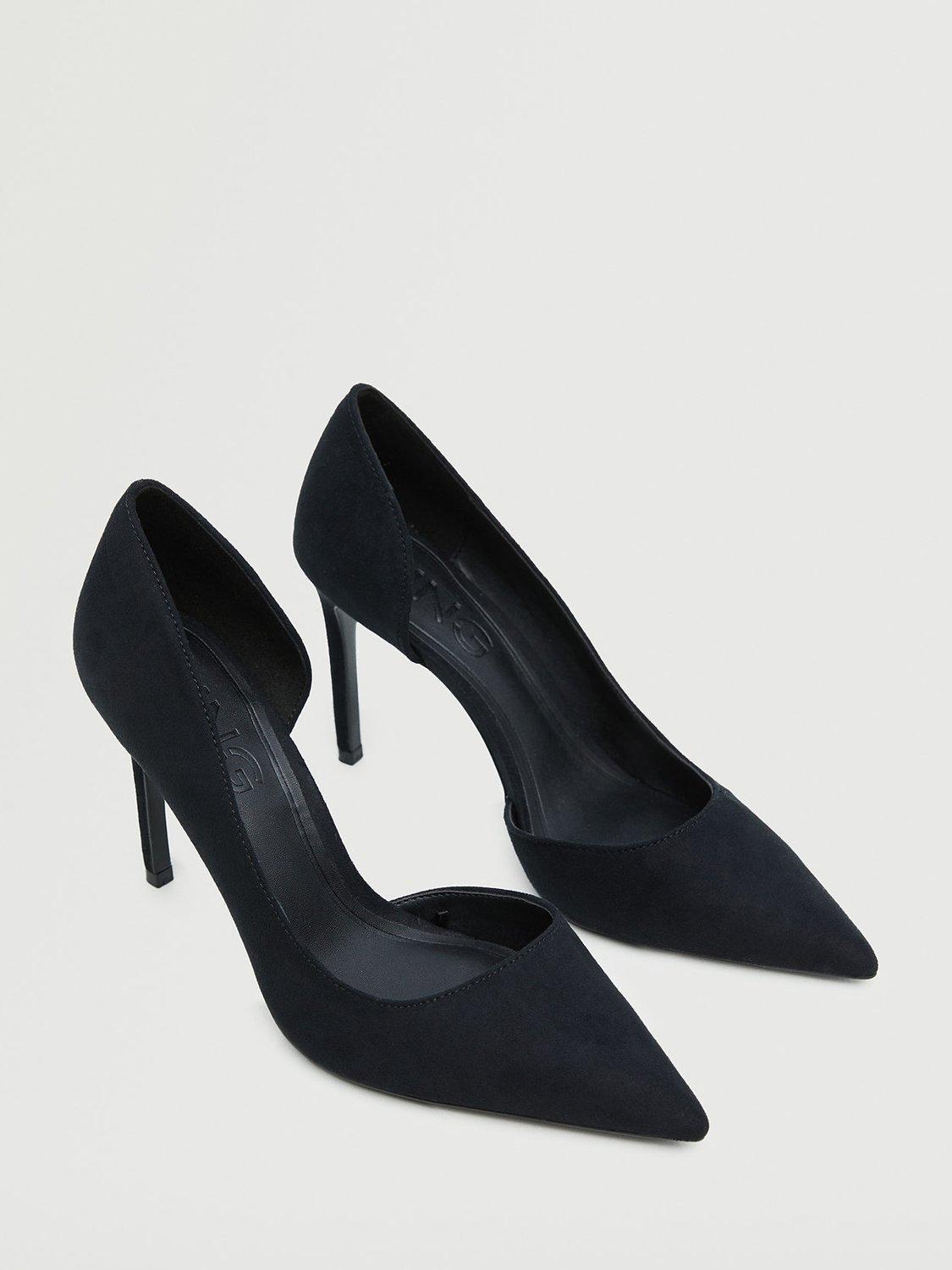 Product image 3 of 6, which shows Mango Audrey Stiletto Heel Court Shoes, Black, 2