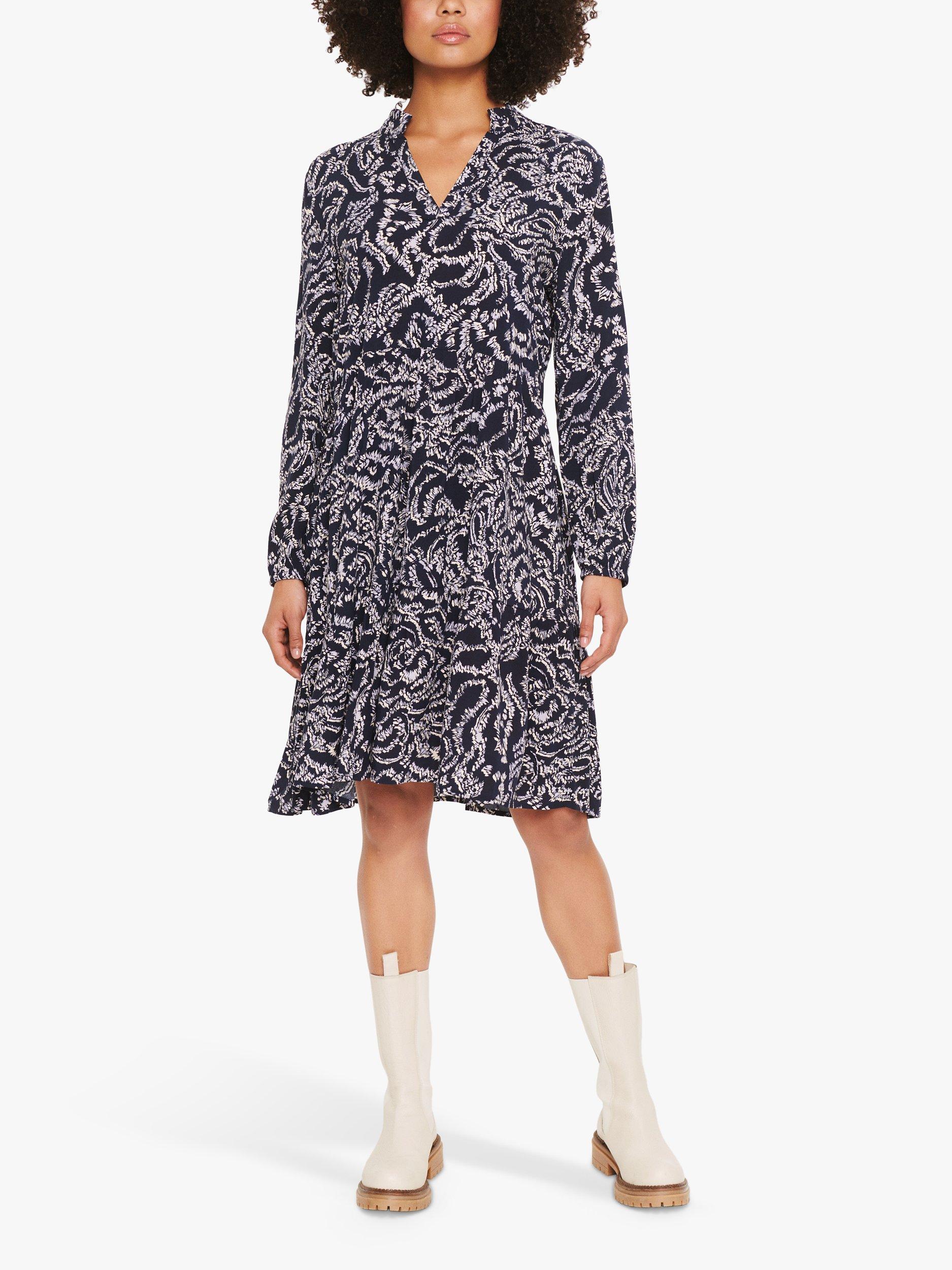 Saint Tropez Eda Wave Foam Print Dress, Night Sky/Multi