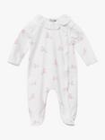 Trotters Baby Organic Cotton Bunny All-In-One, Pale Pink