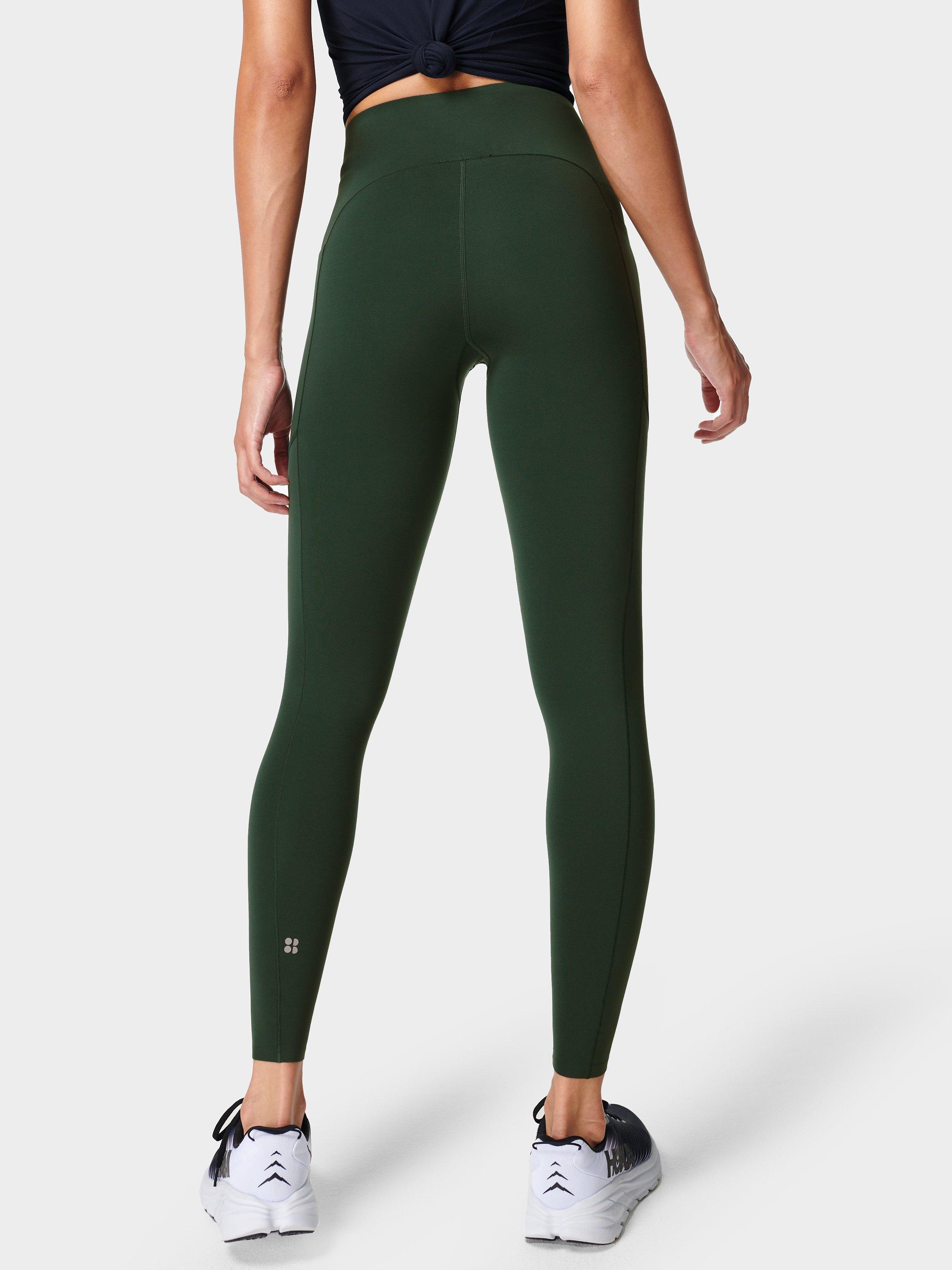 Product image 2 of 5, which shows Sweaty Betty Power Ultra Sculpt High Waisted Gym Leggings, Trek Green, XXS