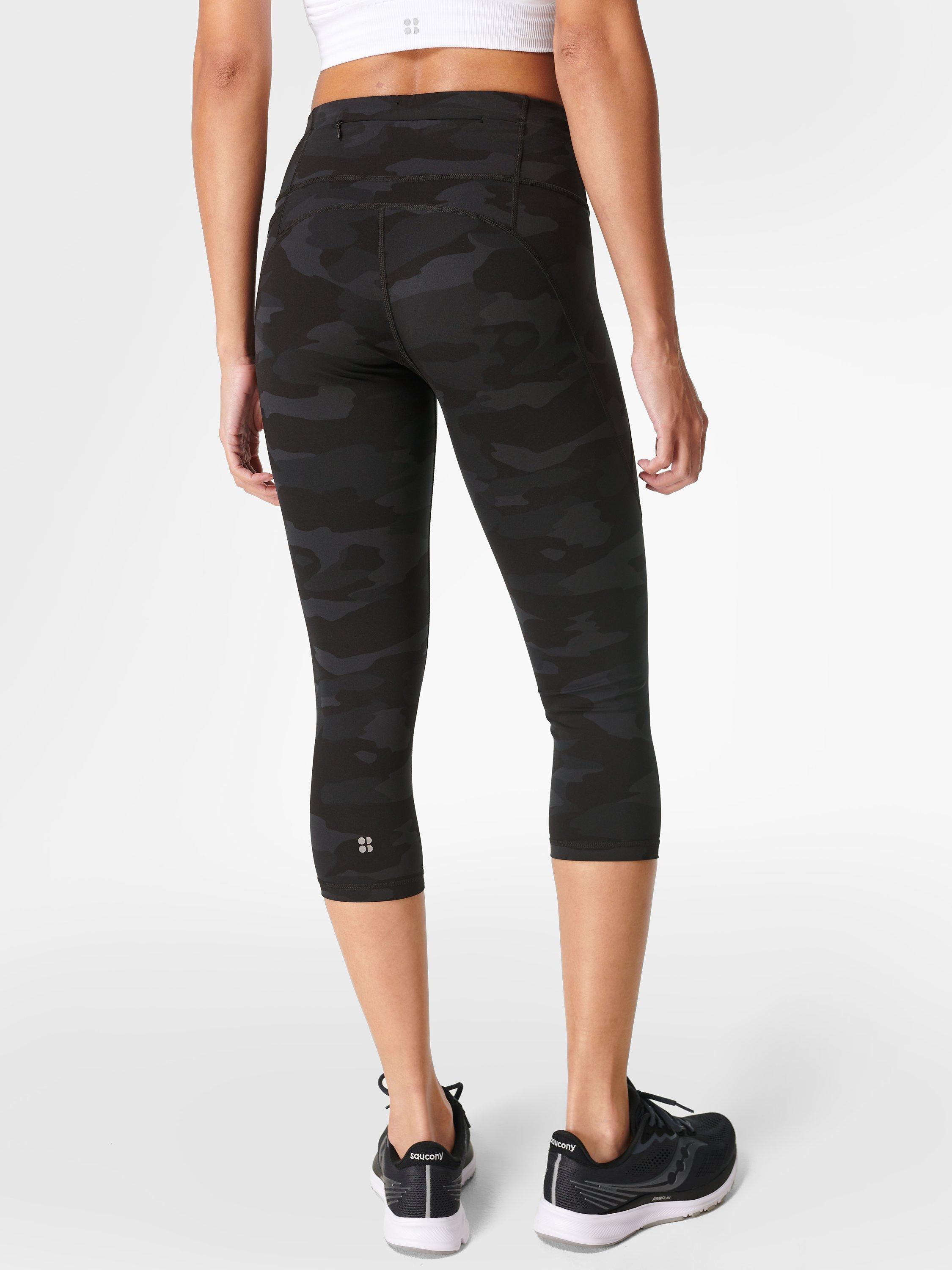 Product image 2 of 7, which shows Sweaty Betty Power Cropped Gym Leggings, Ultra Black, XXS