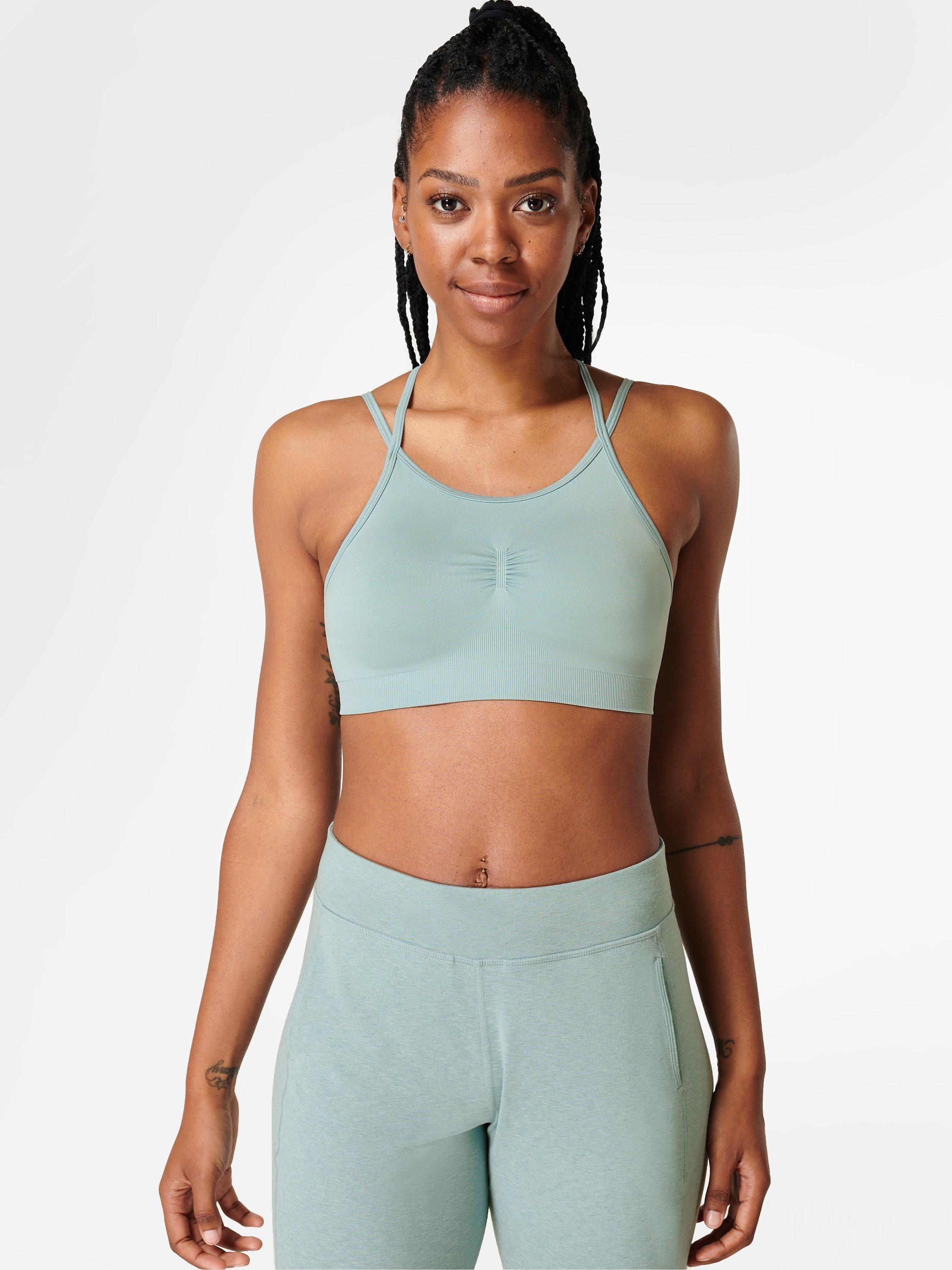 Sweaty Betty Solstice Strappy Back Low Impact Sports Bra, Smoke Blue