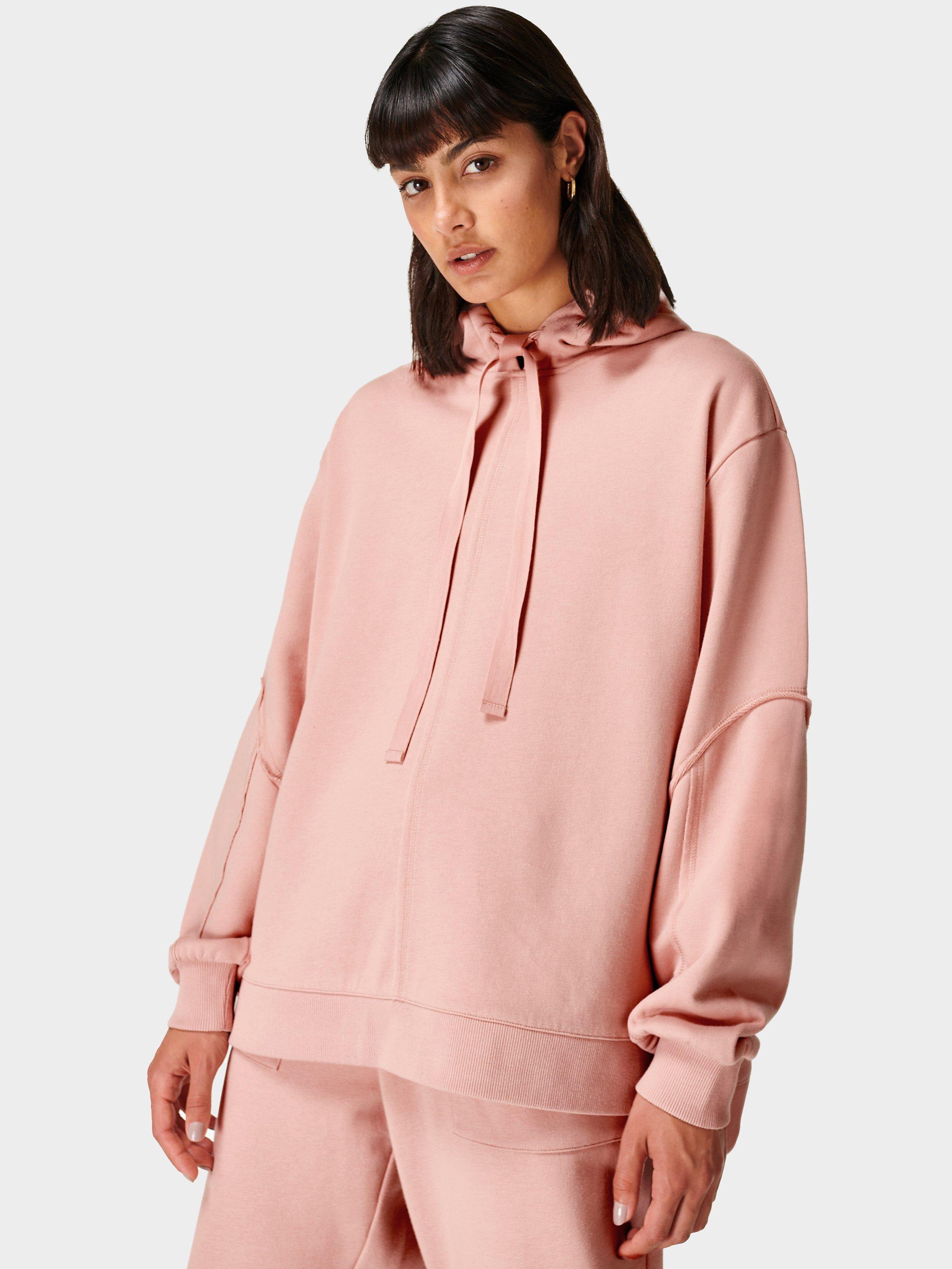 Sweaty Betty Revive Drop Shoulder Hoodie, Misty Rose Pink, M