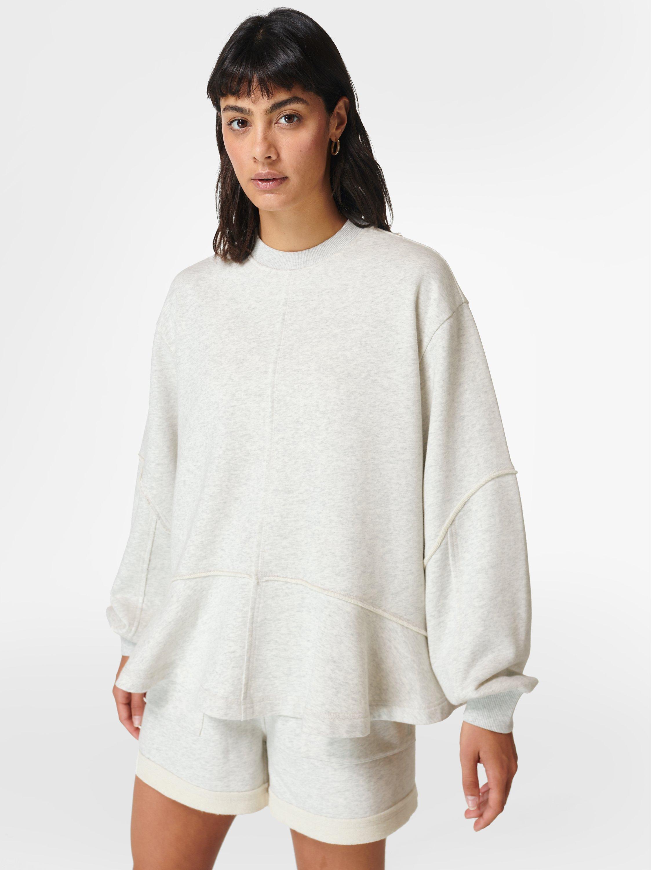 Sweaty Betty Revive Sweatshirt, Light Grey Marl