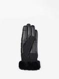 Barbour Norwood Waterproof Faux Fur Cuff Gloves, Black