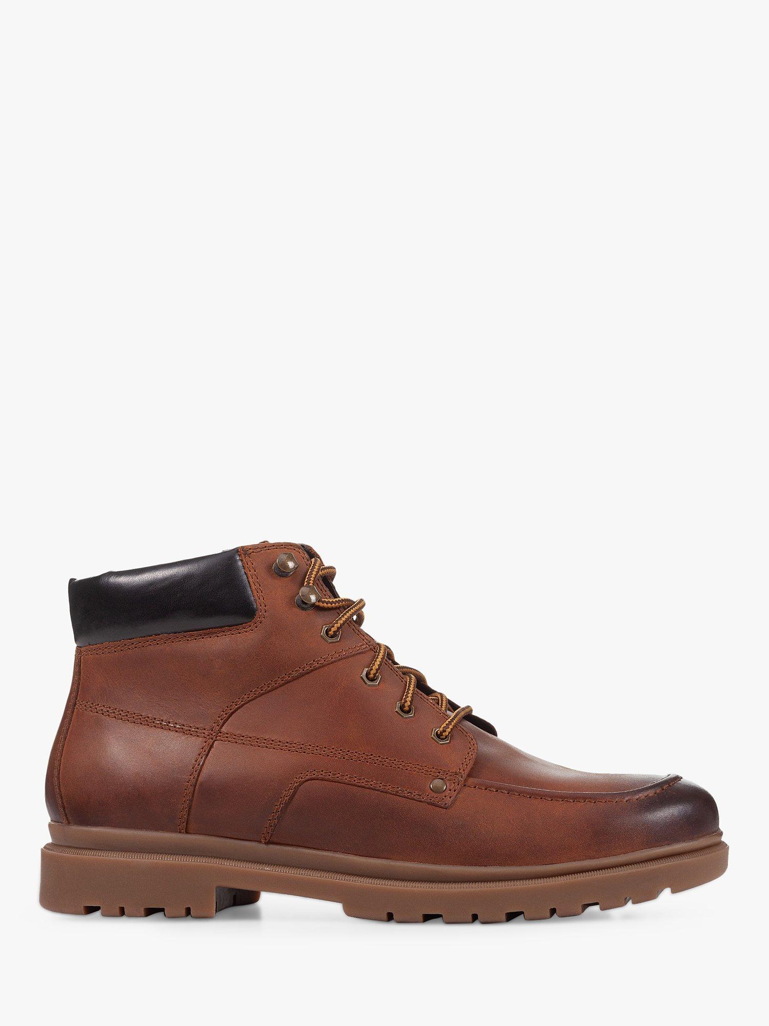 Geox Wide Fit Andalo Leather Lace Up Ankle Boots, Brown, 7