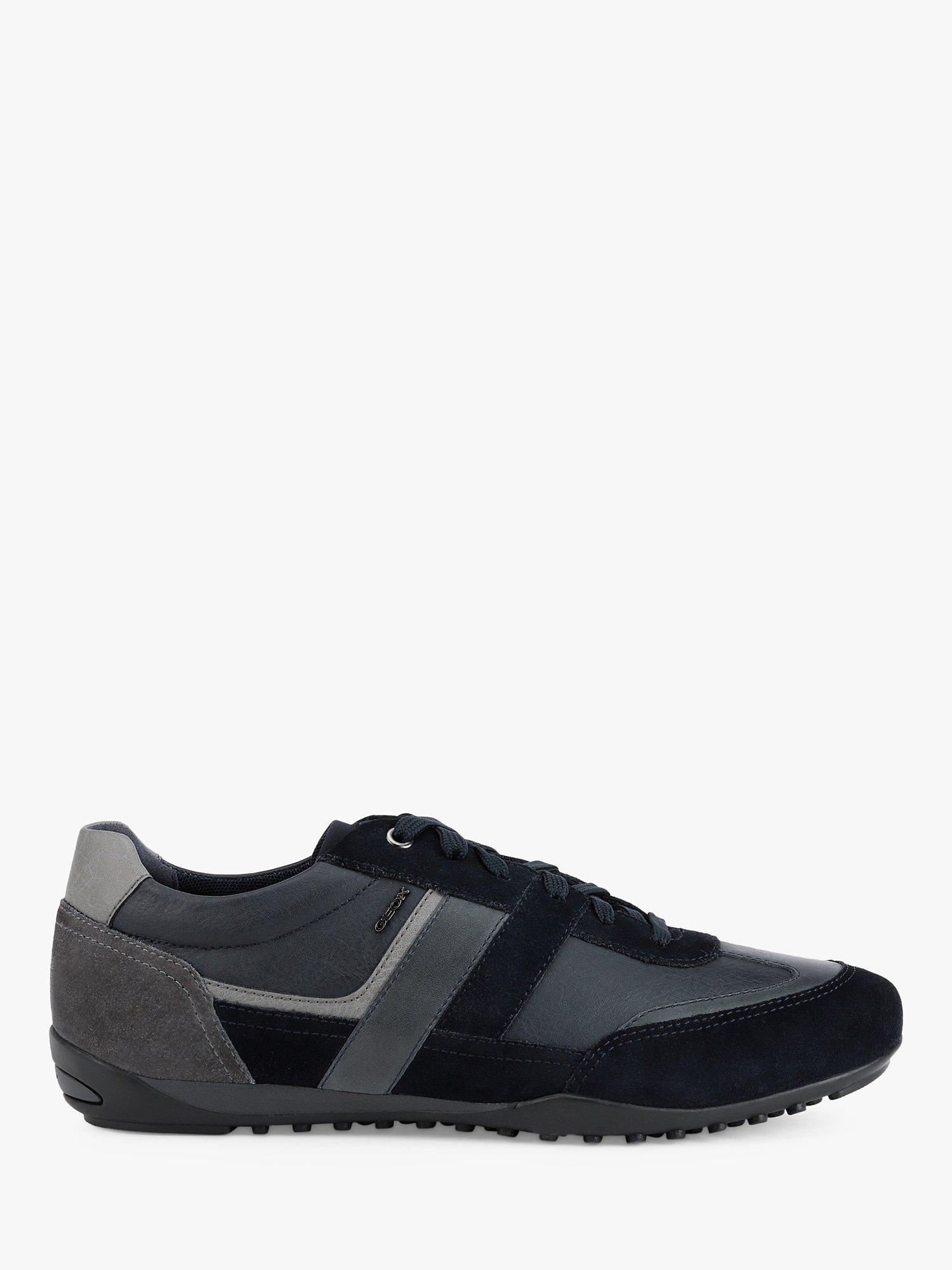 Geox Wells Suede Lace Up Trainers, Navy, 10.5