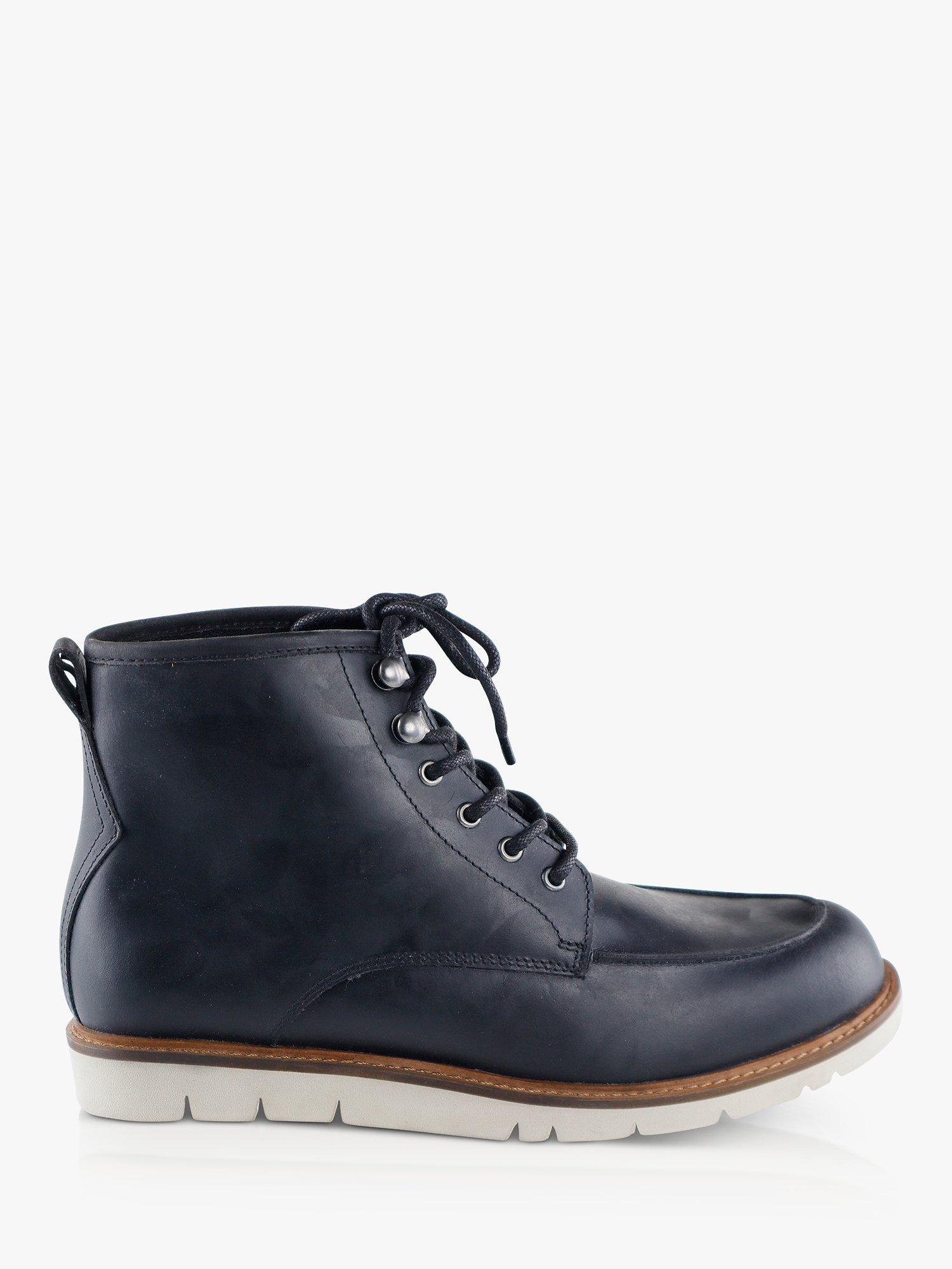 Silver Street London Fisher Leather Lace Up Boots, Black 