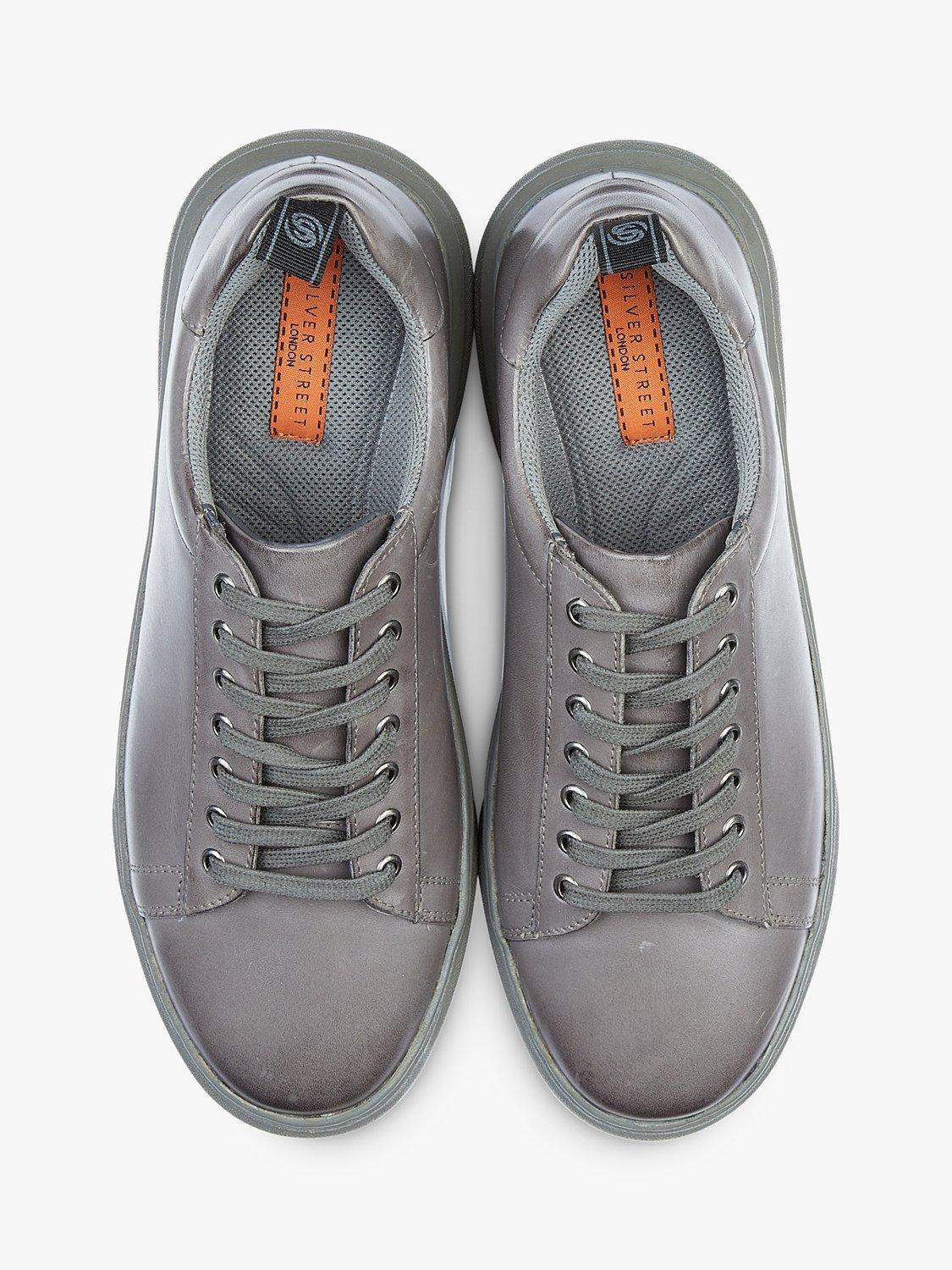 Silver Street London Charterhouse Leather Trainers, Grey