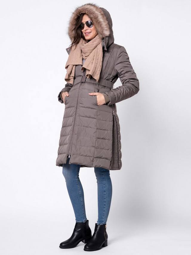 Seraphine Lily 3-in-1 Down Filled Maternity Coat, Taupe Seraphine Lily 3-in-1 Down Filled Maternity Coat, Taupe