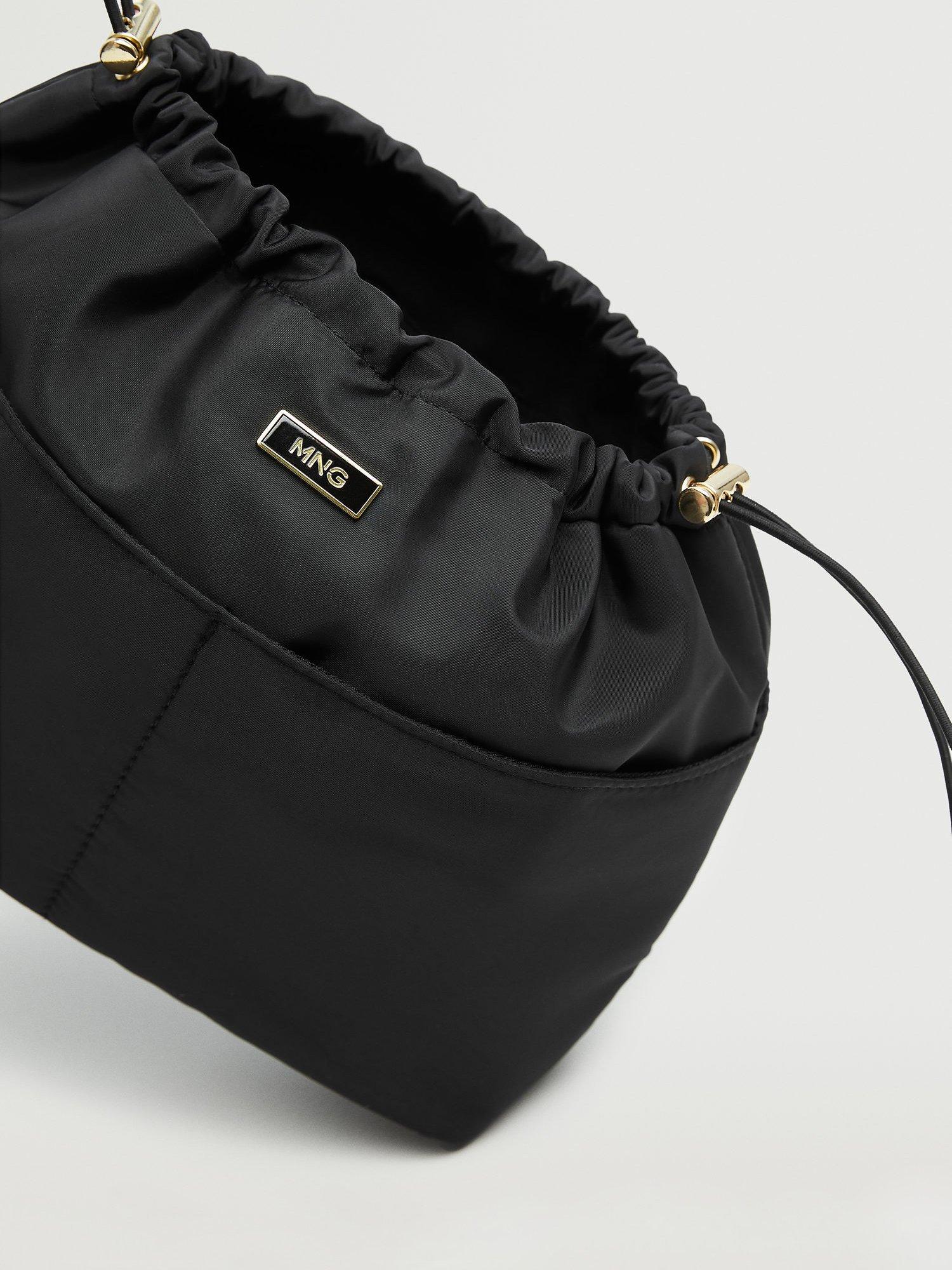 Mango Logo Cosmetic Bag, Black