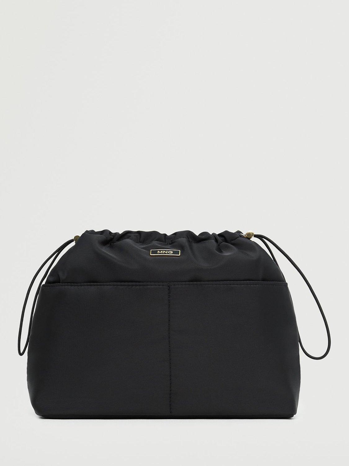 Mango Logo Cosmetic Bag, Black