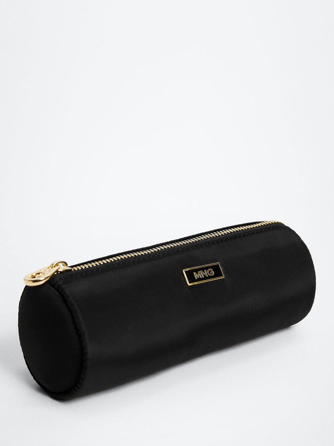 Mango Tere Logo Zipped Brush Case, Black