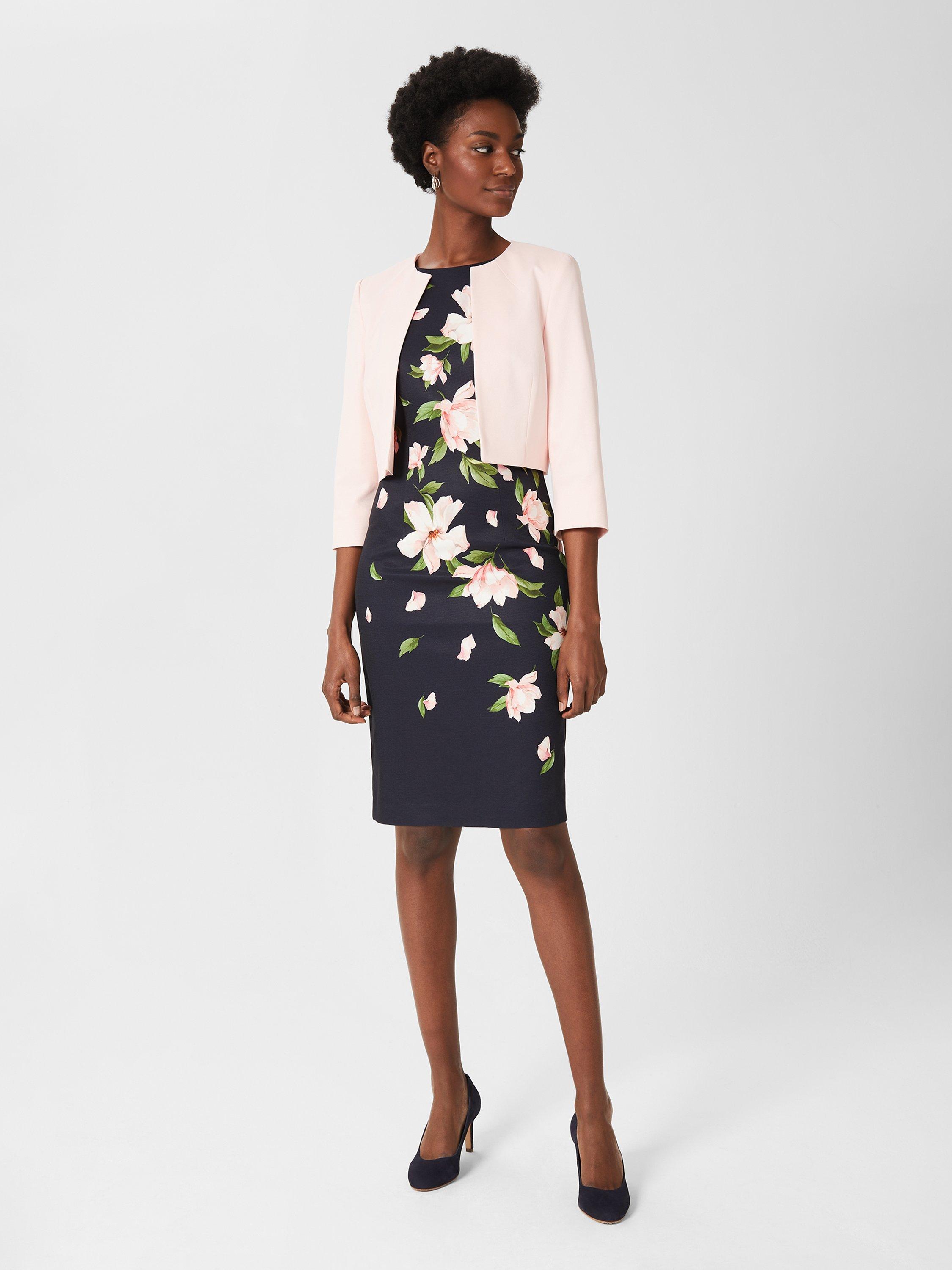 Product image 4 of 6, which shows Hobbs Arizona Tailored Jacket, Pale Pink, 6