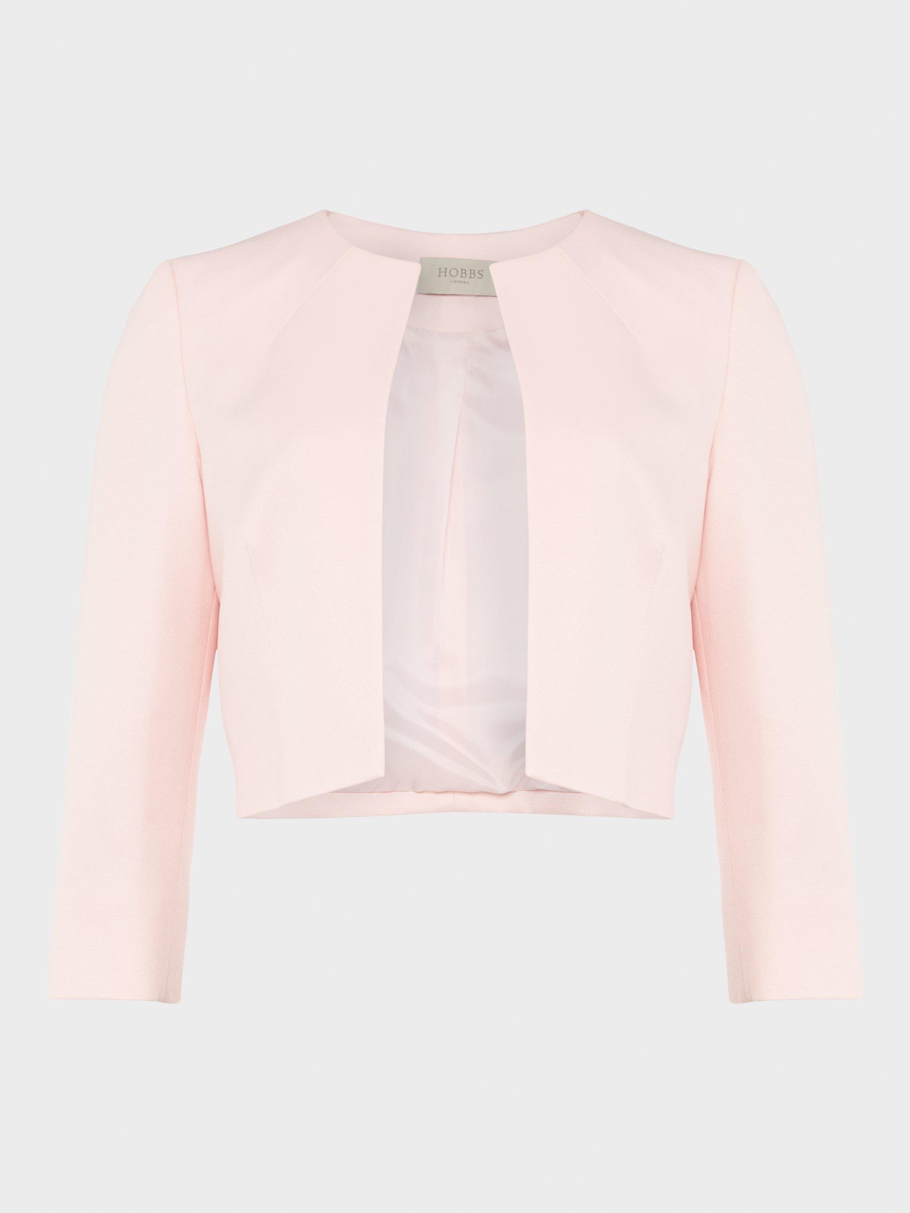 Product image 6 of 6, which shows Hobbs Arizona Tailored Jacket, Pale Pink, 6