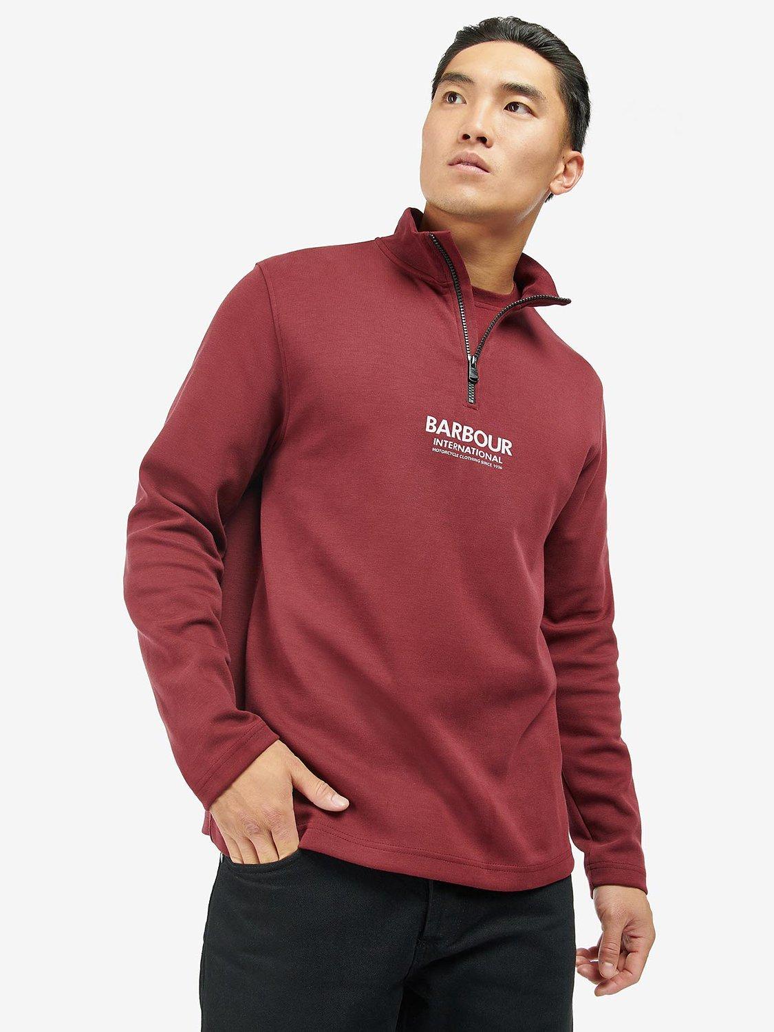 Barbour International Mission Half Zip Sweatshirt, Port