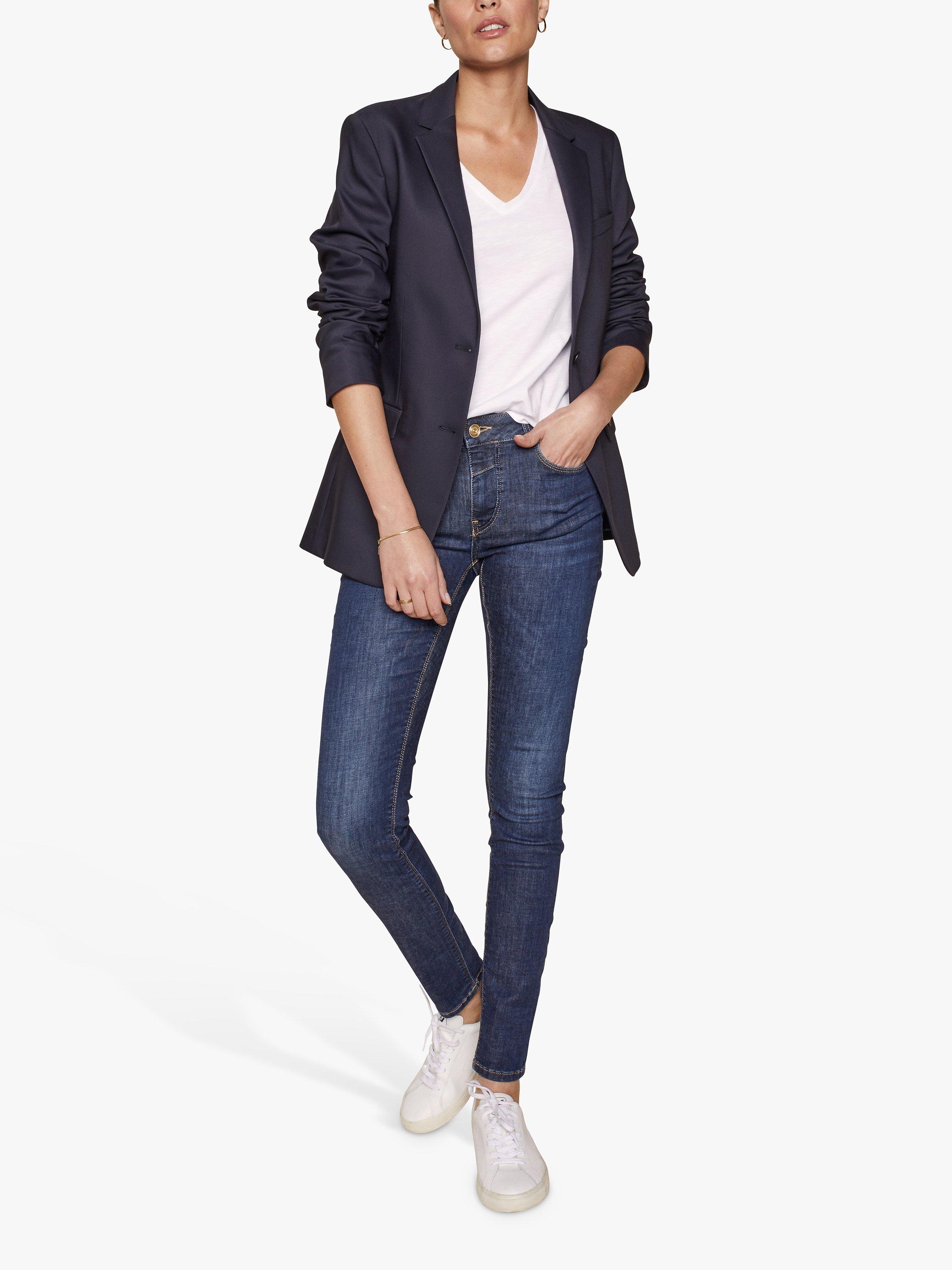 MOS MOSH Naomi Tailored Fit Jeans, Blue Denim, 25R