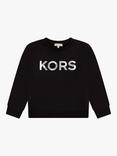 Michael Kors Kids' KORS Metallic Logo Jumper, Black