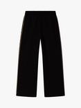 Michael Kors Kids' Wide Leg Logo Stripe Jogging Bottoms, Black