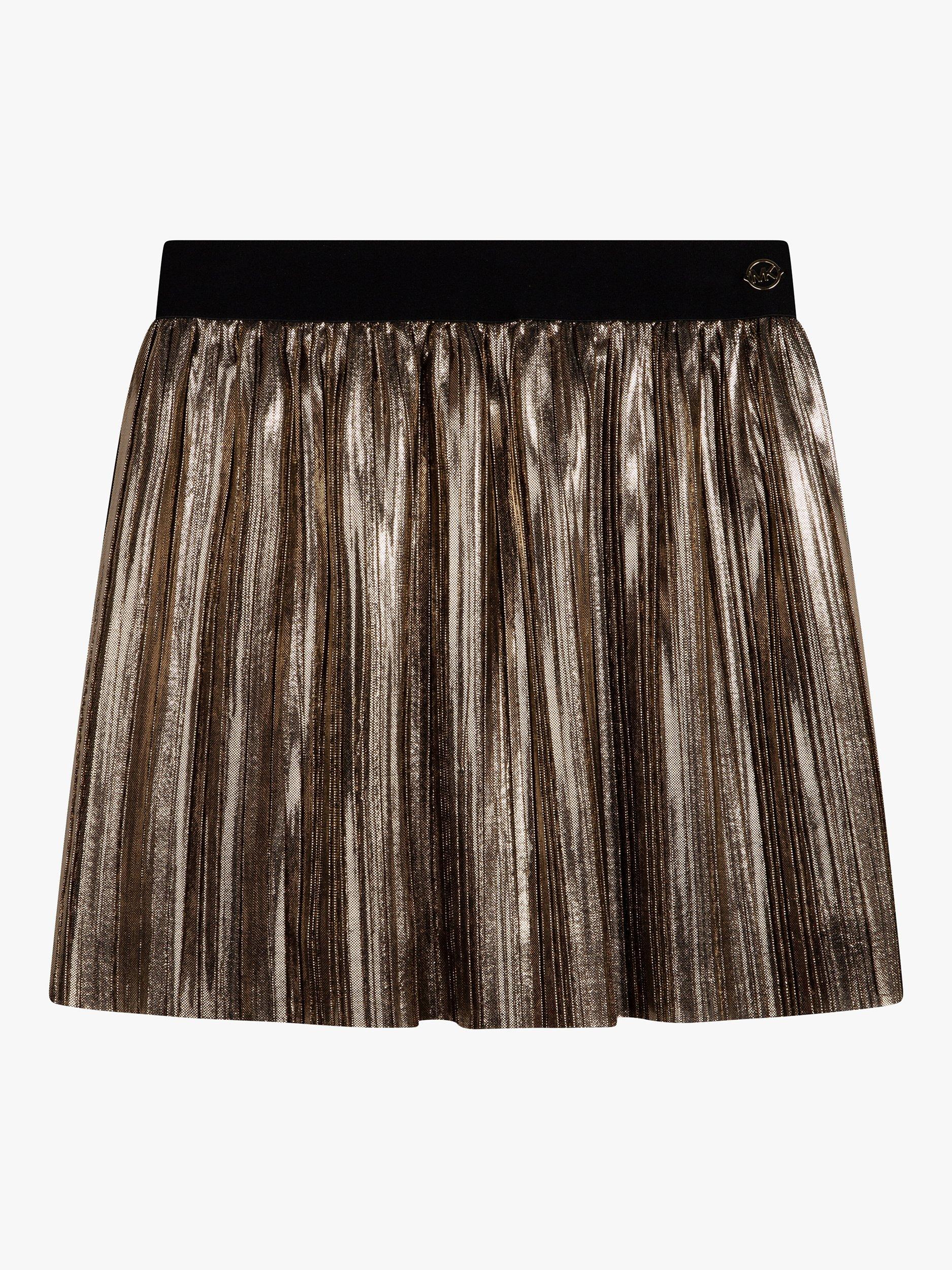 Black and gold pleated mini skirt best sale