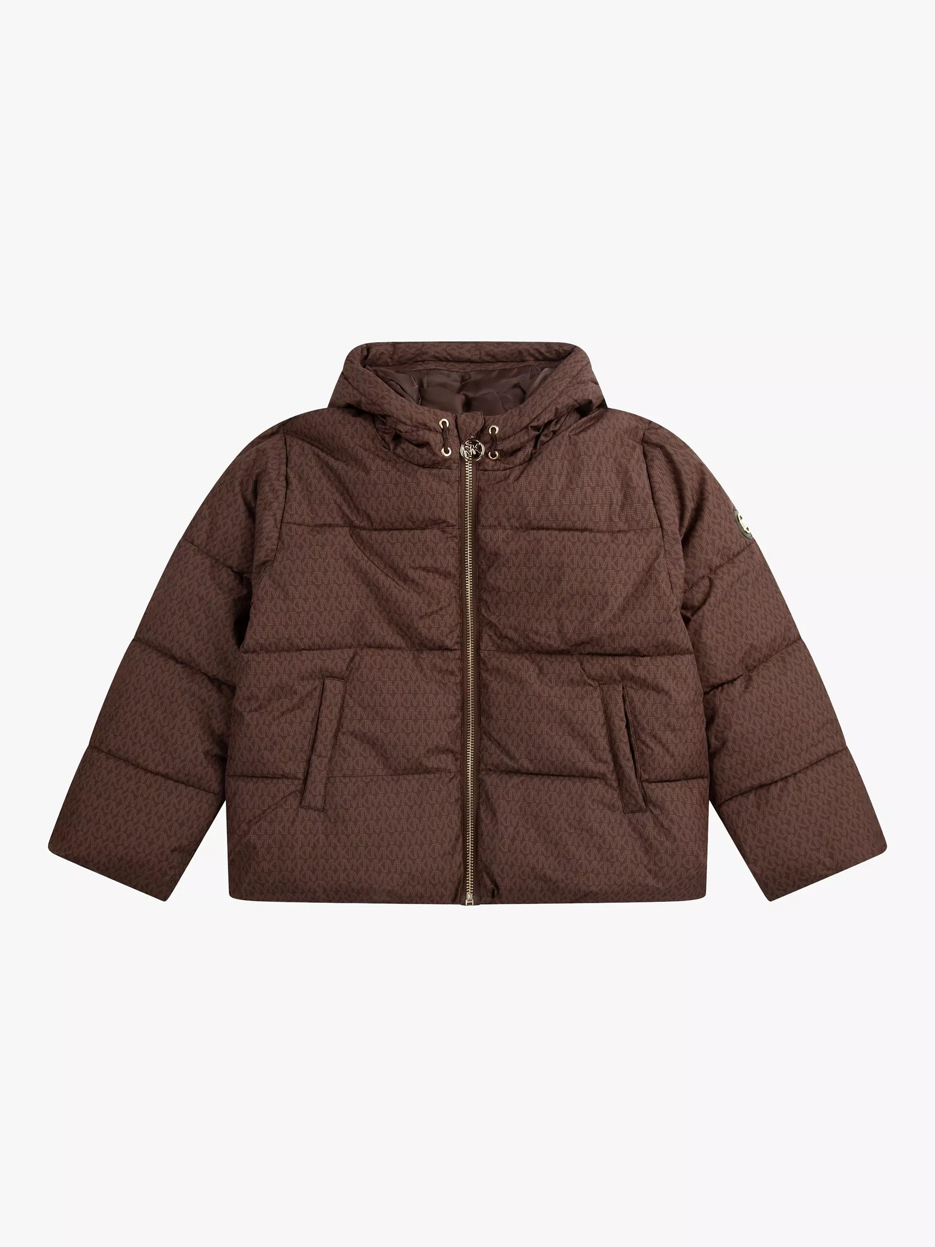 Michael Kors Kids MK Logo Puffer Jacket Chocolate