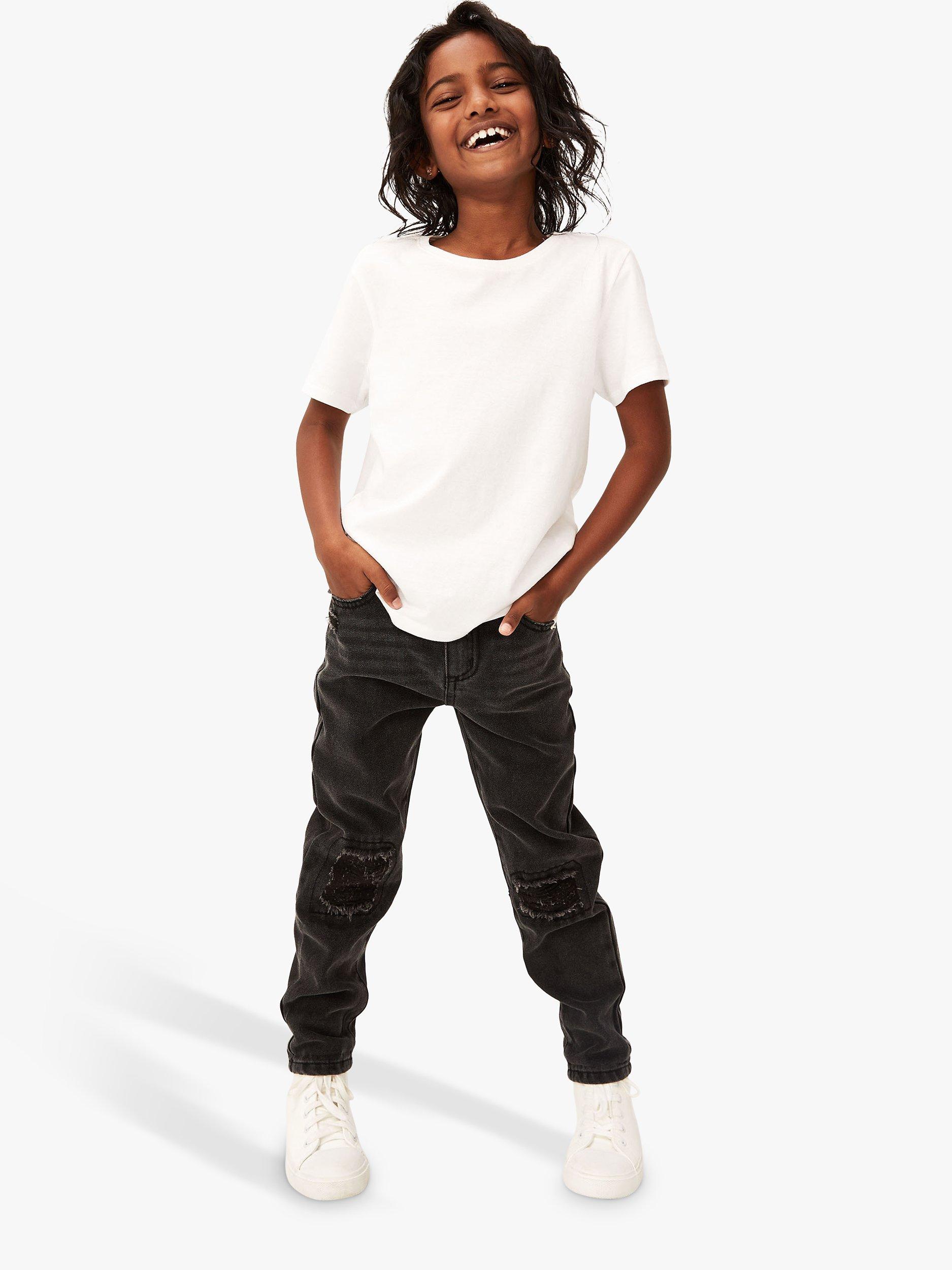 Cotton On Kids' India Slouch Jeans, Black Wash